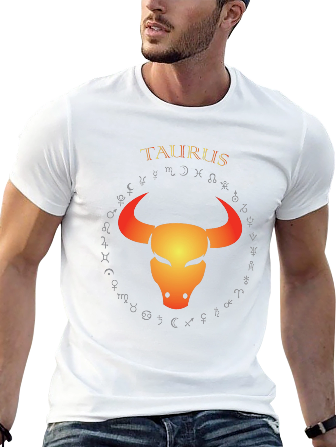 Taurus Zodiac T-Shirt - Bull Symbol Graphic Tee