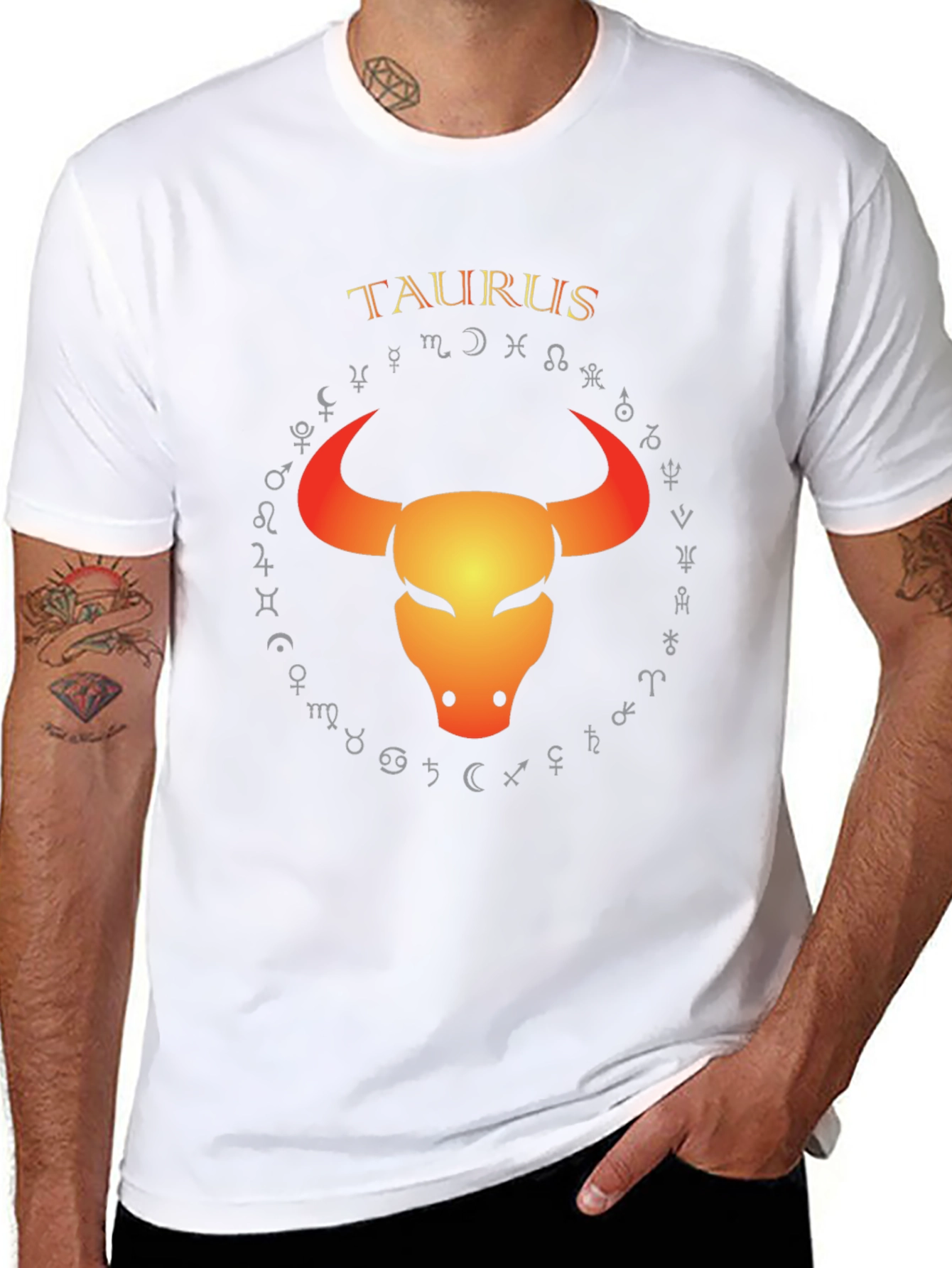 Taurus Zodiac T-Shirt - Bull Symbol Graphic Tee