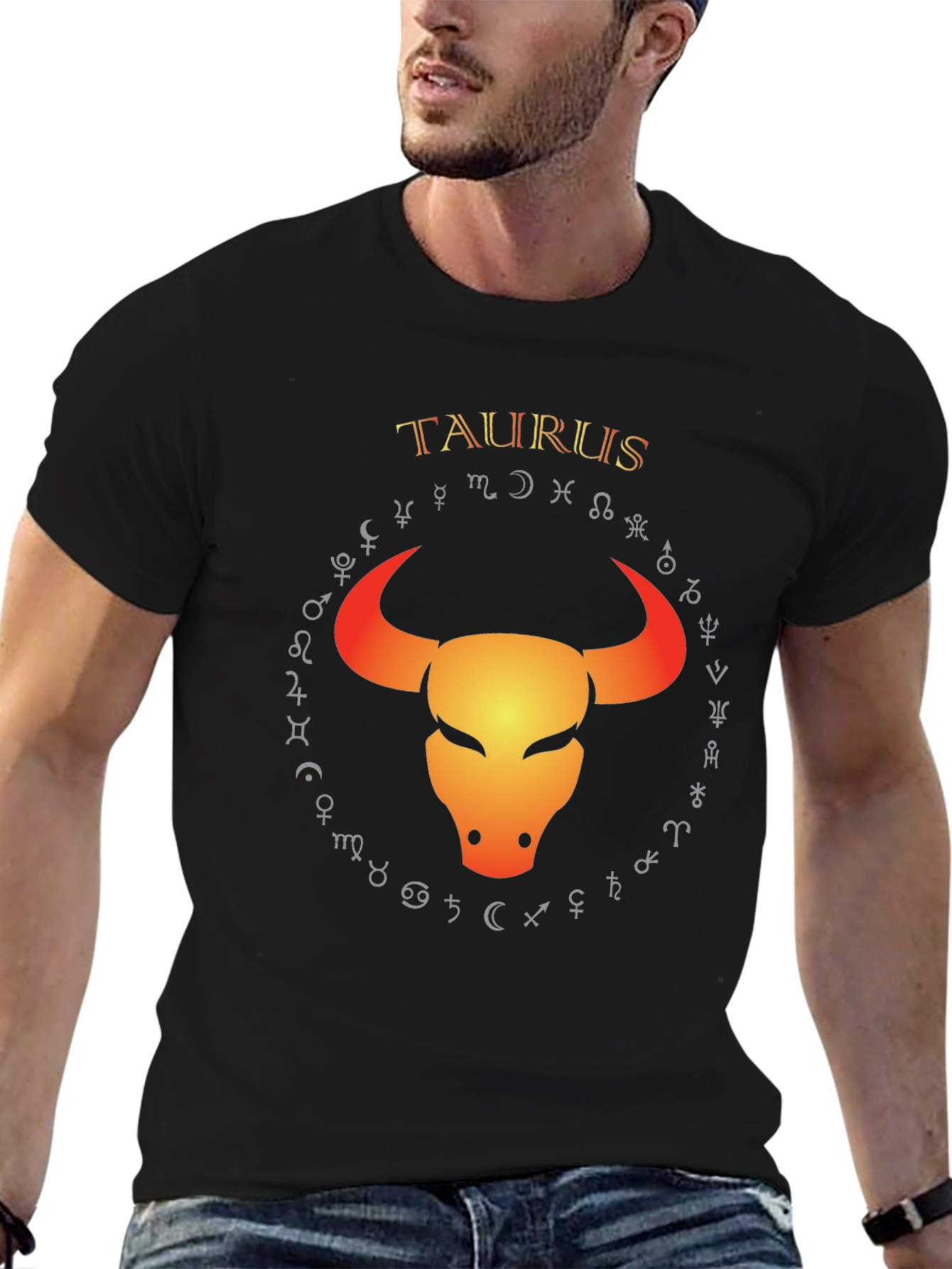 Taurus Zodiac T-Shirt - Bull Symbol Graphic Tee