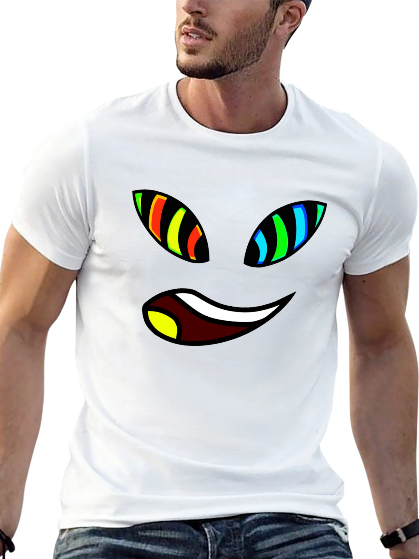 Psychedelic Grin T-Shirt - Unique Graphic Tee