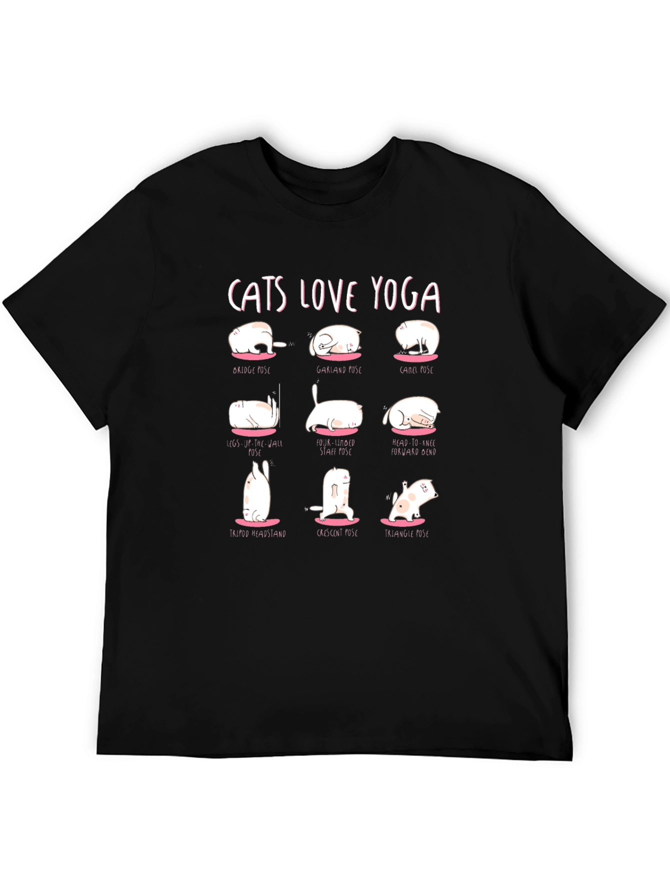 Cats Love Yoga T-Shirt - Funny Yoga Poses
