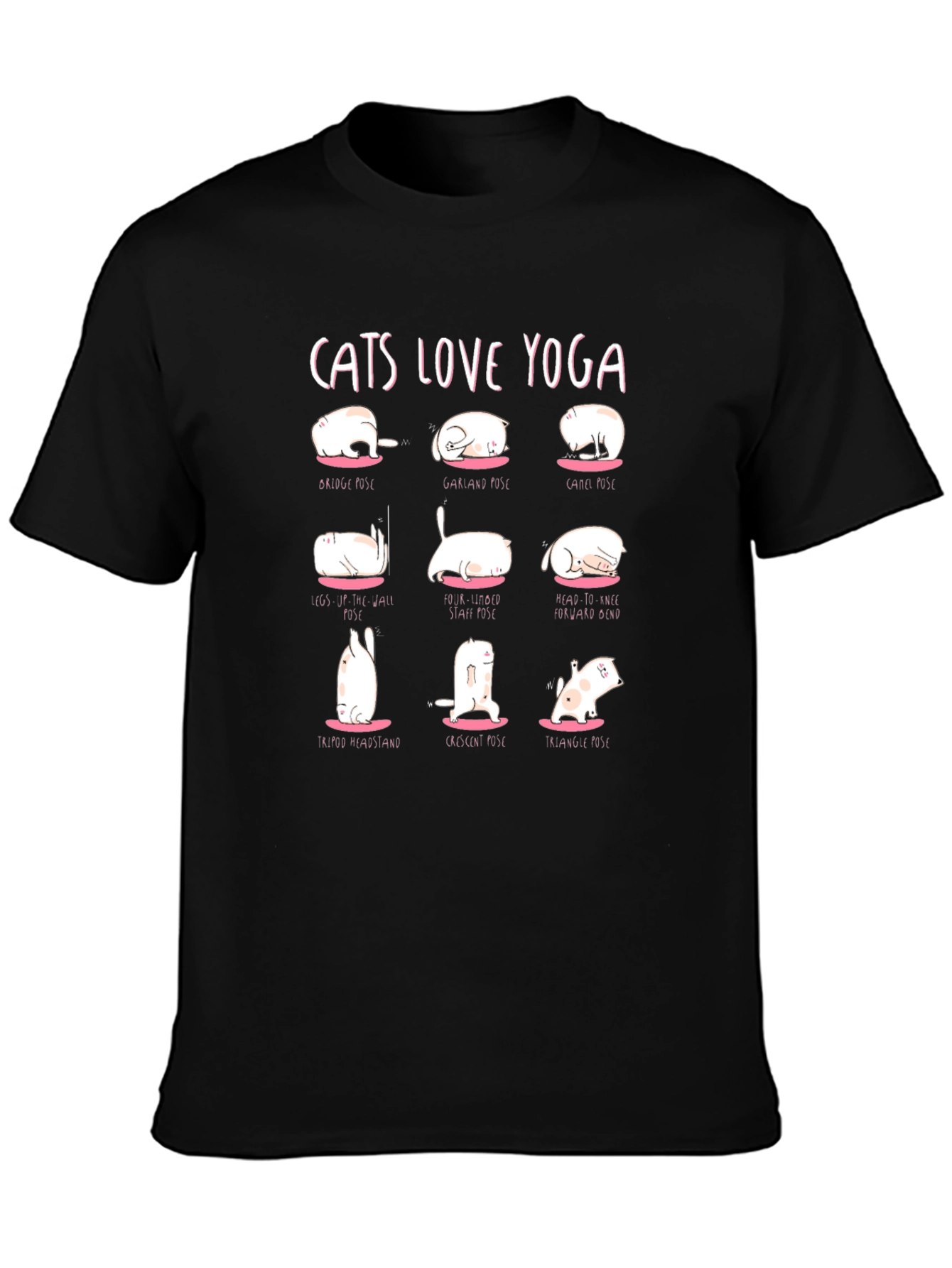 Cats Love Yoga T-Shirt - Funny Yoga Poses