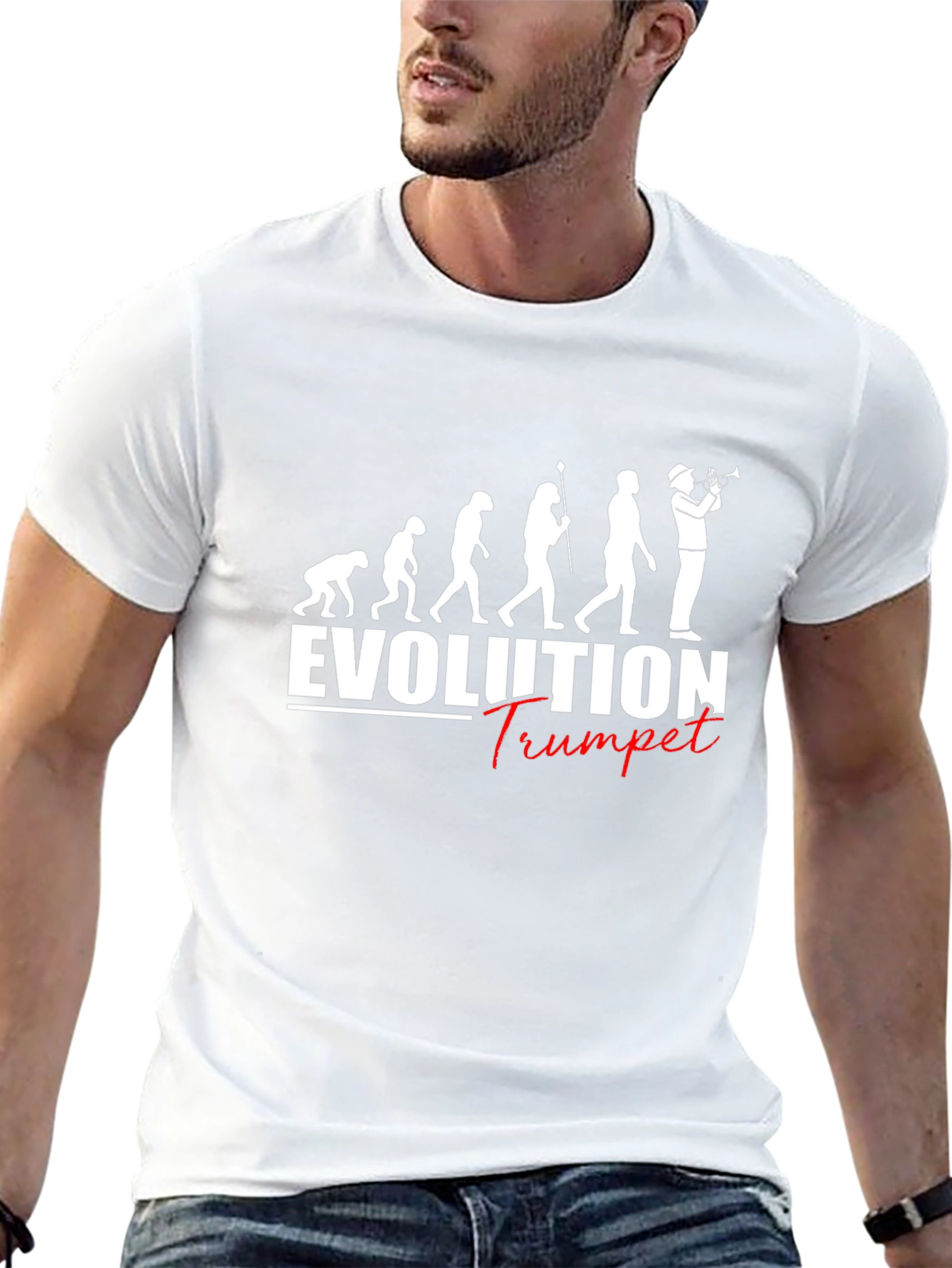 Evolution Trumpet T-Shirt - Humorous Musician Tee