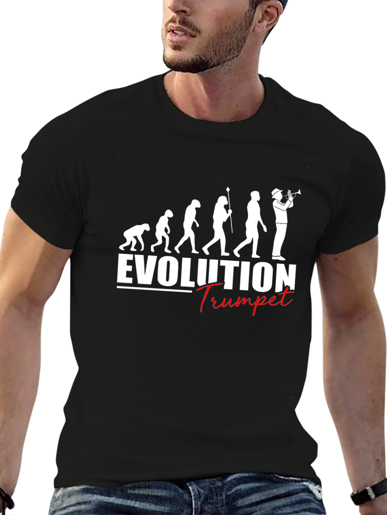 Evolution Trumpet T-Shirt - Humorous Musician Tee