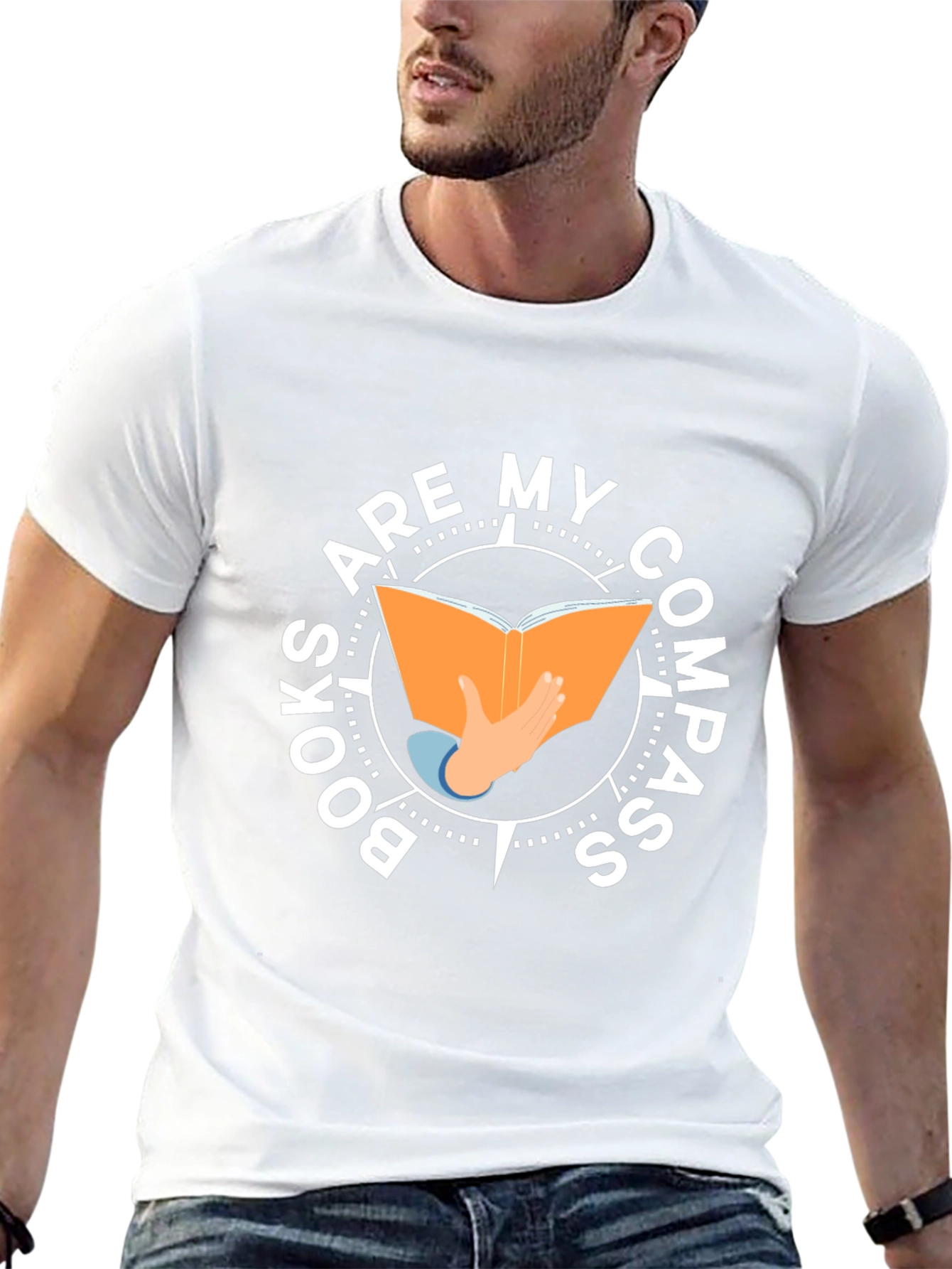 Books Are My Compass T-Shirt - Reading Adventure