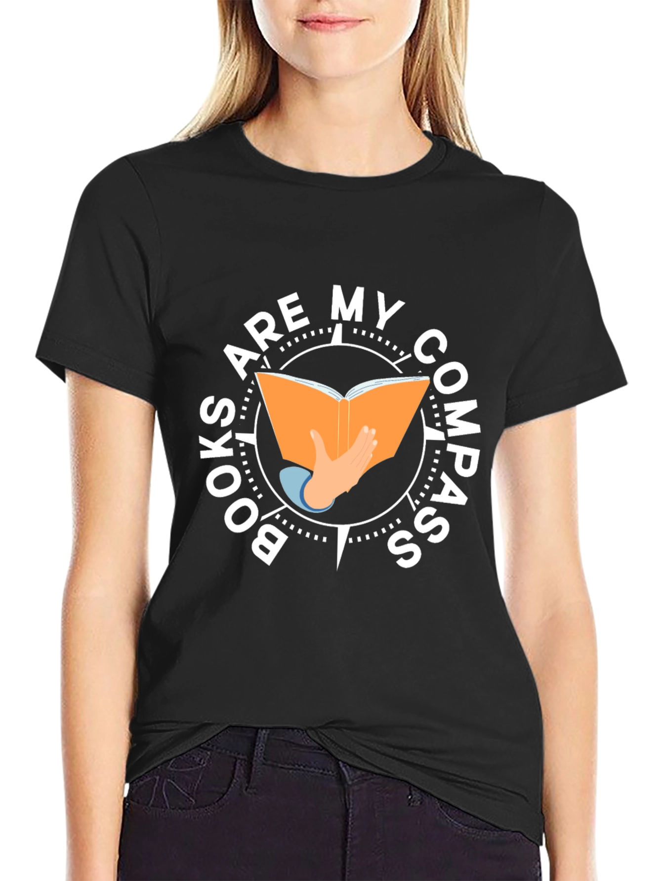 Books Are My Compass T-Shirt - Reading Adventure