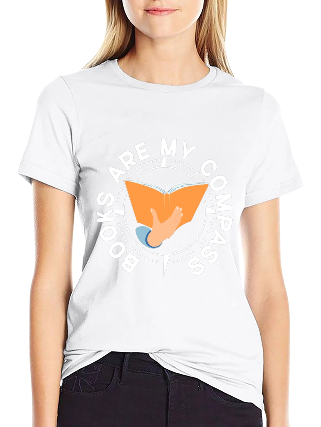 Books Are My Compass T-Shirt - Reading Adventure
