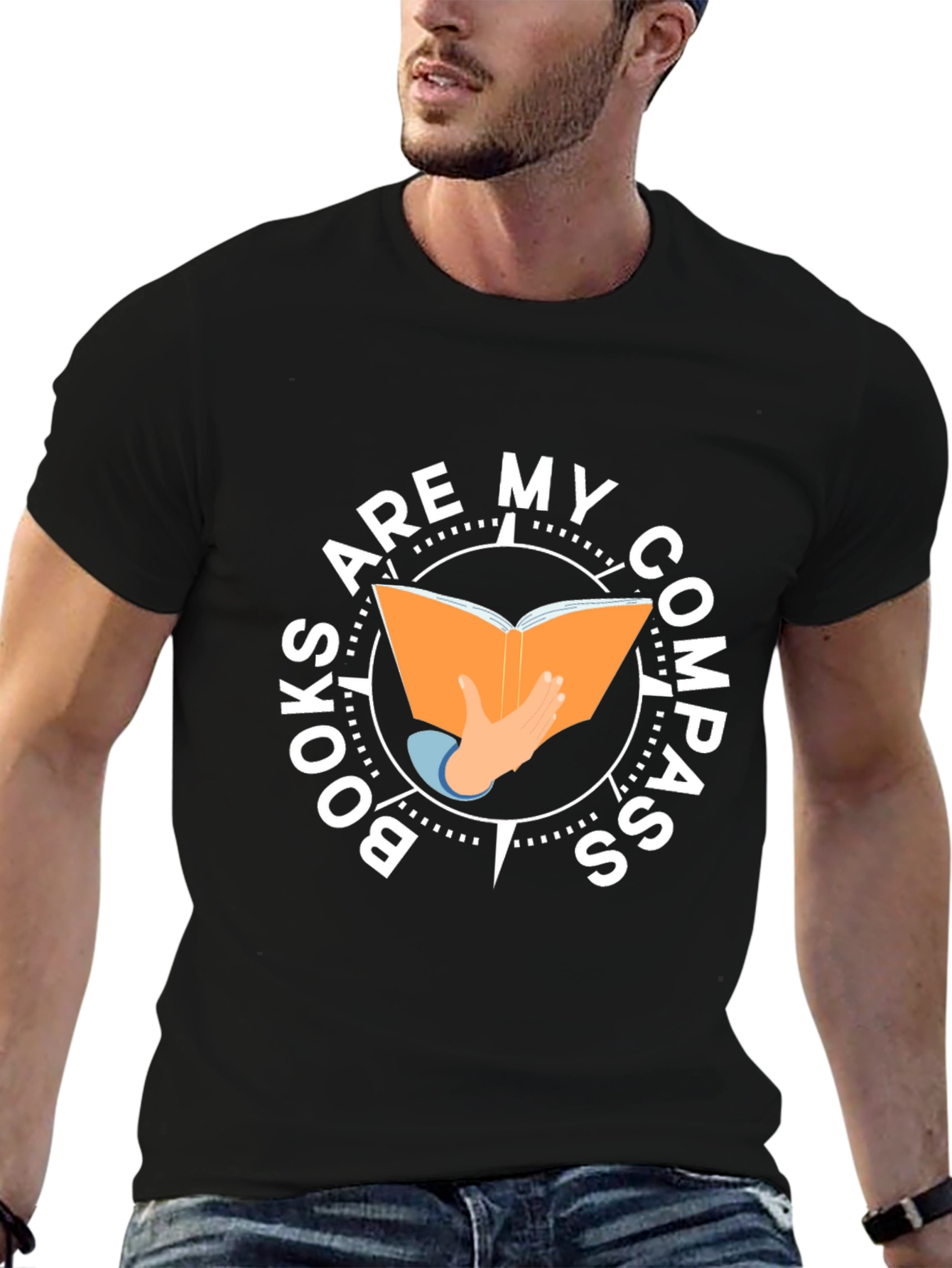 Books Are My Compass T-Shirt - Reading Adventure