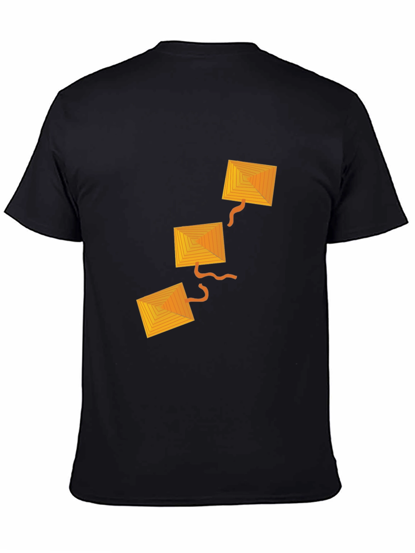 Geometric Kite Graphic Black T-Shirt