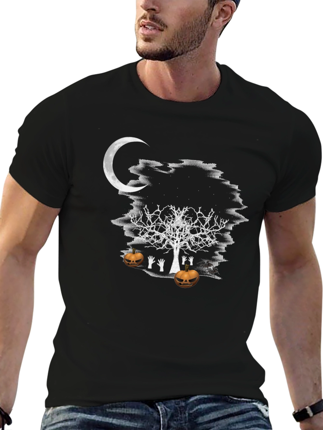 Spooky Halloween Tree Graphic Tee