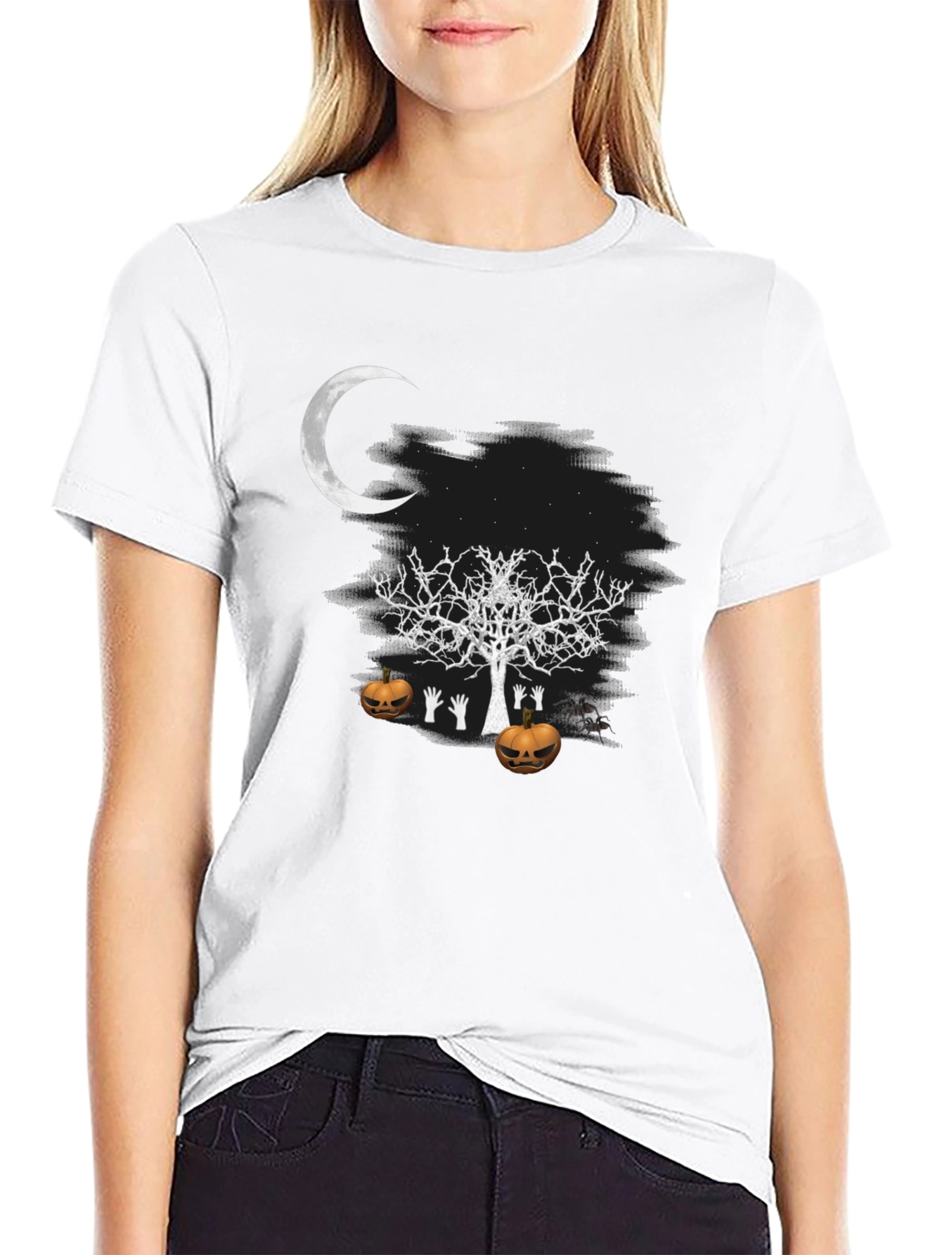 Spooky Halloween Tree Graphic Tee