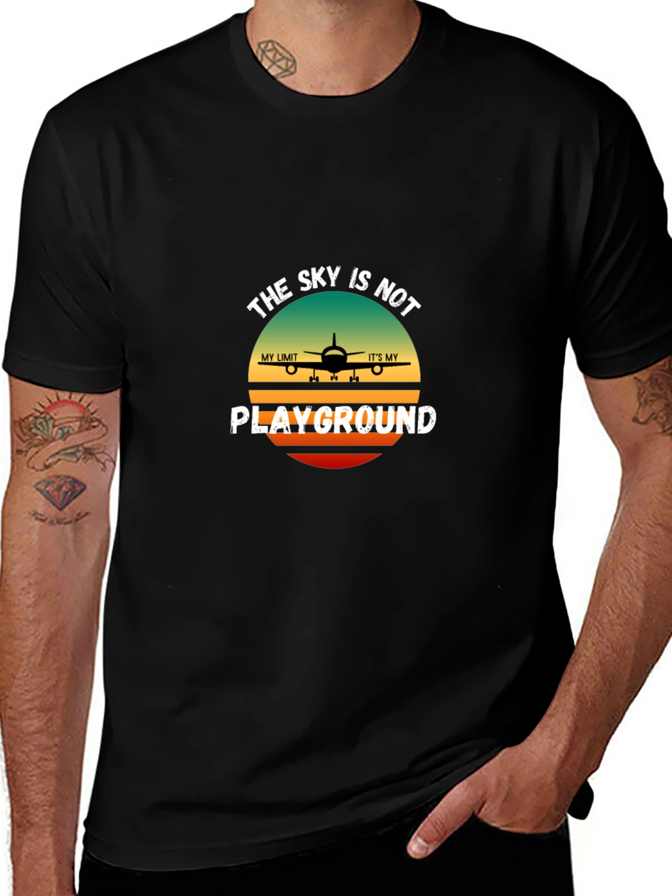 The Sky Is Not My Playground T-Shirt Pilot Aviation
