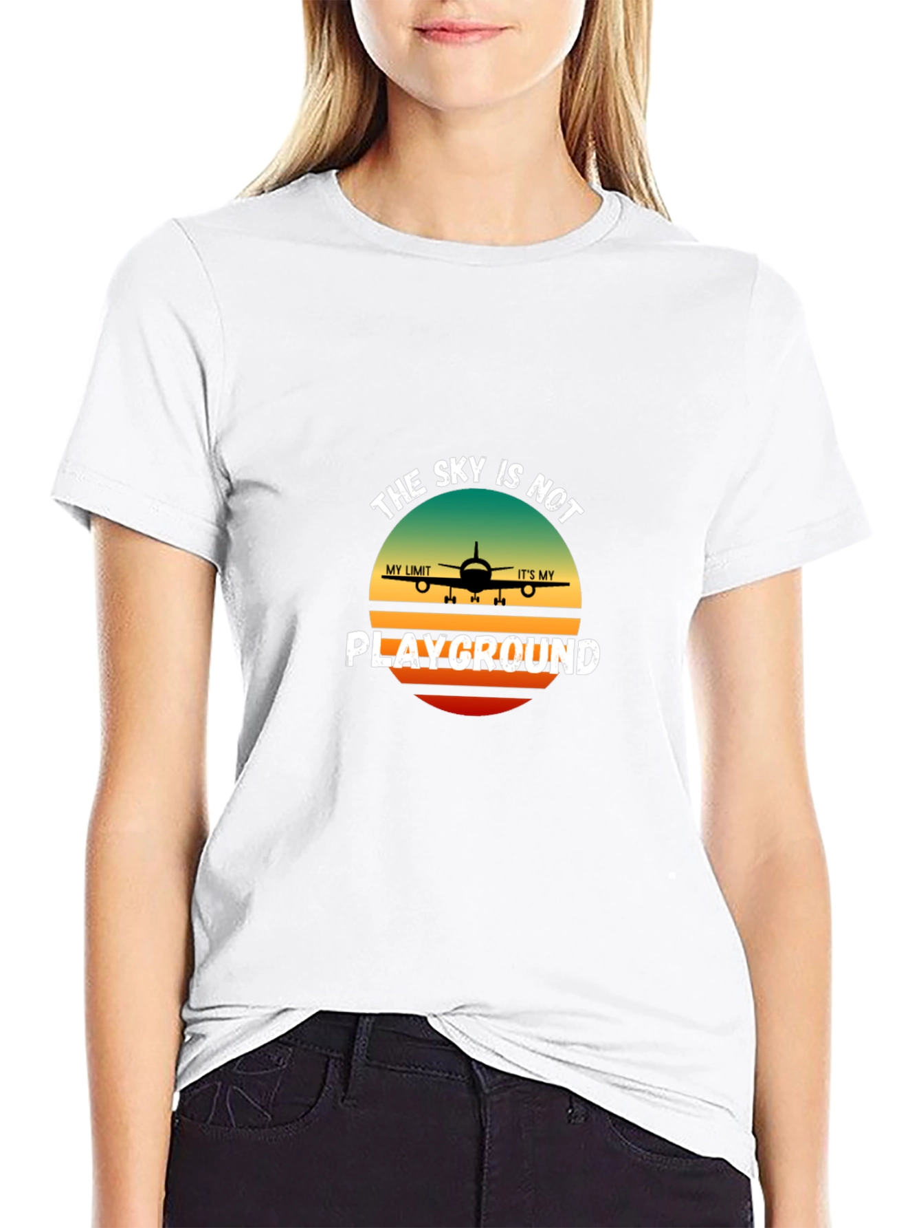 The Sky Is Not My Playground T-Shirt Pilot Aviation
