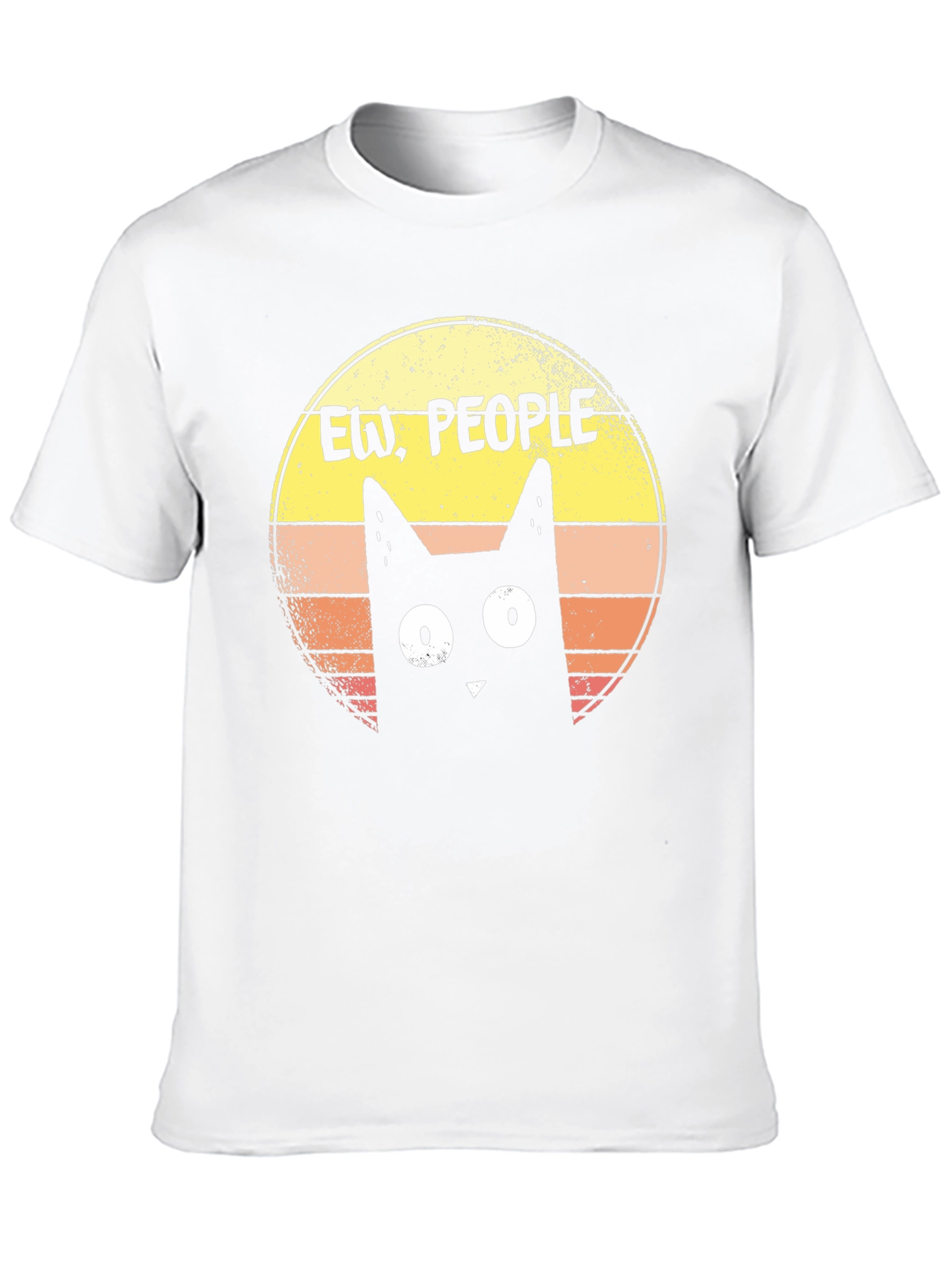Ew People! Black Cat Graphic T-Shirt