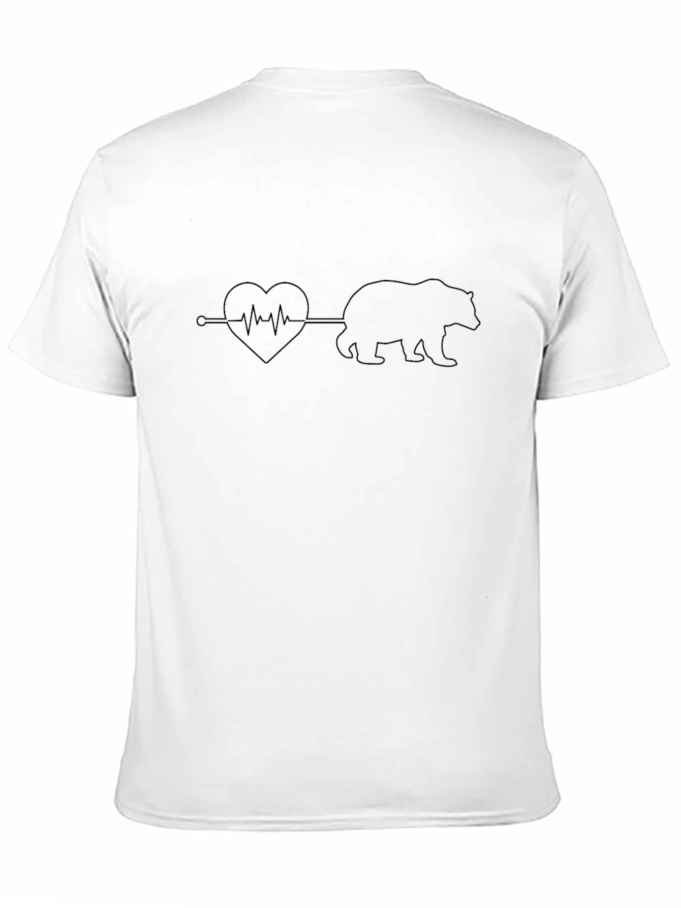 Heartbeat Bear Black T-Shirt