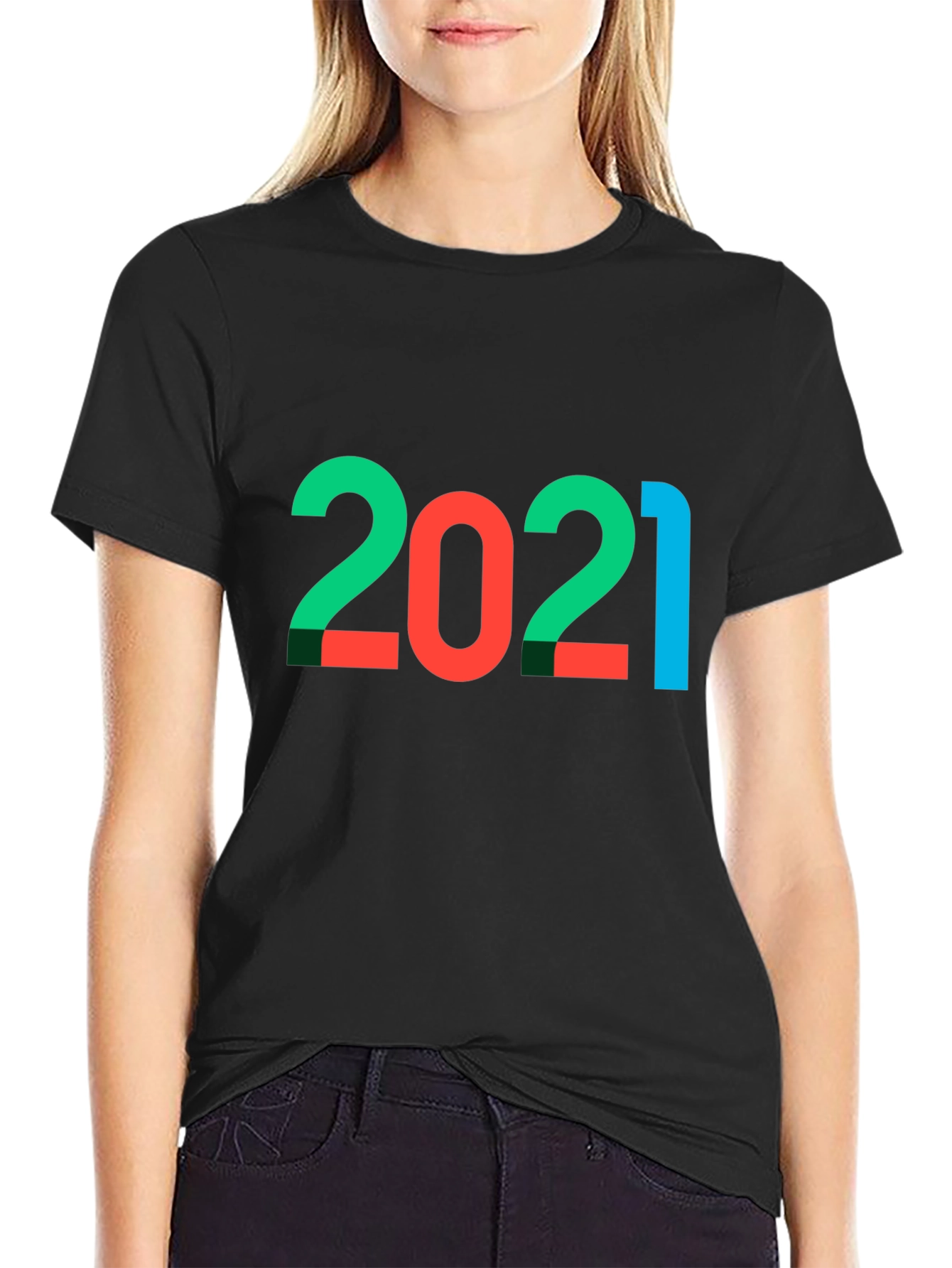 2021 Graphic Tee - Stylish Year Print