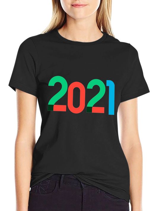 2021 Graphic Tee - Stylish Year Print