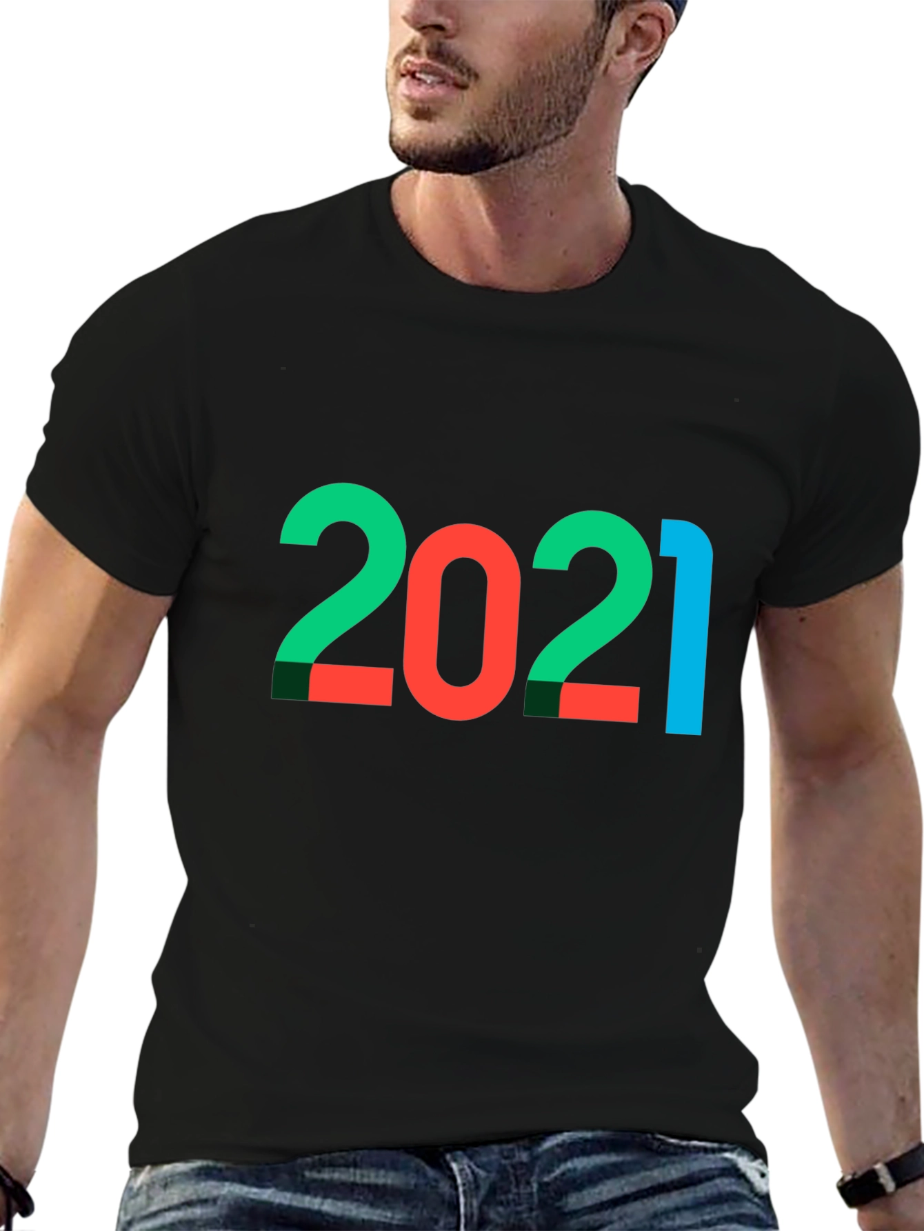 2021 Graphic Tee - Stylish Year Print