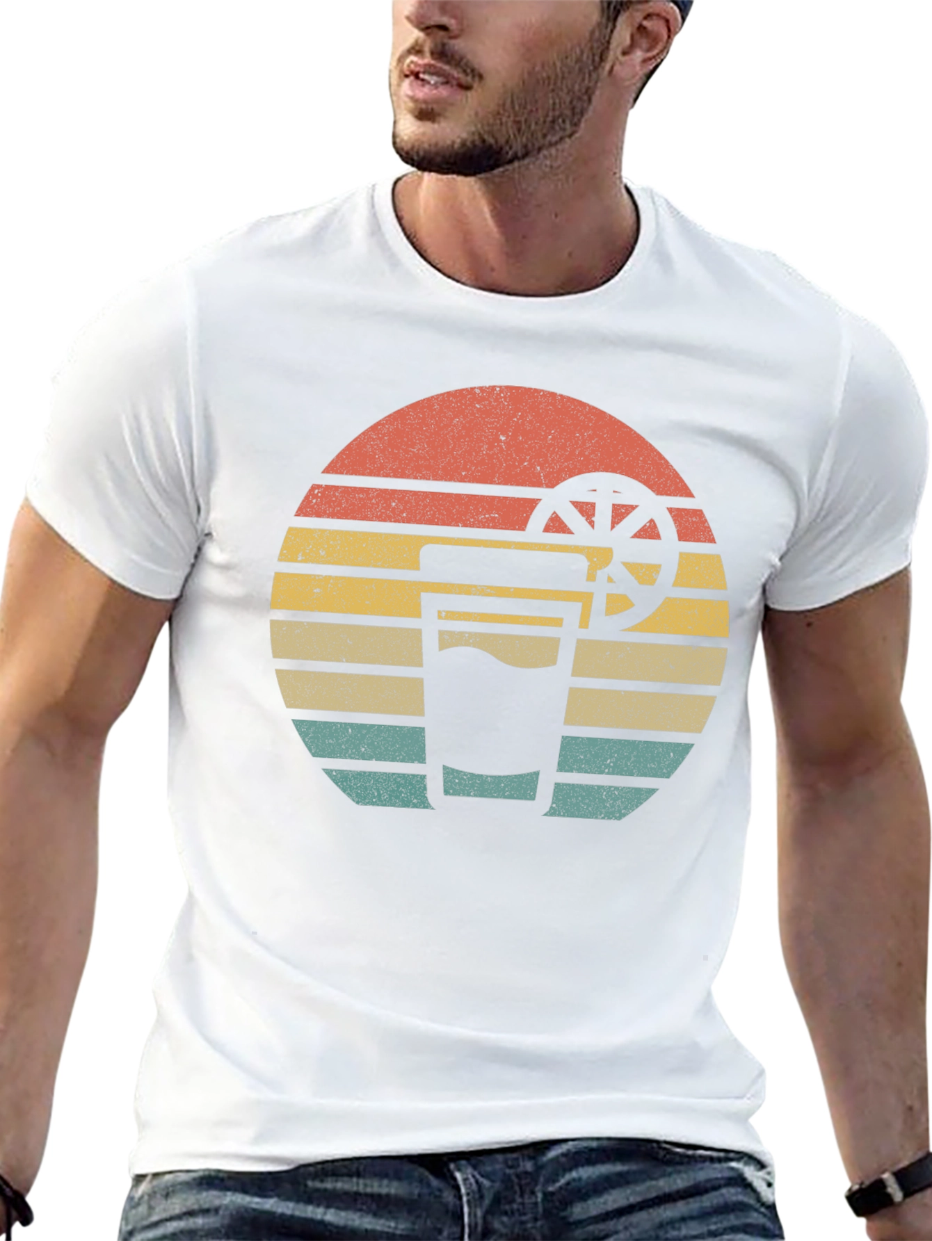 Retro Sunset Drink T-Shirt