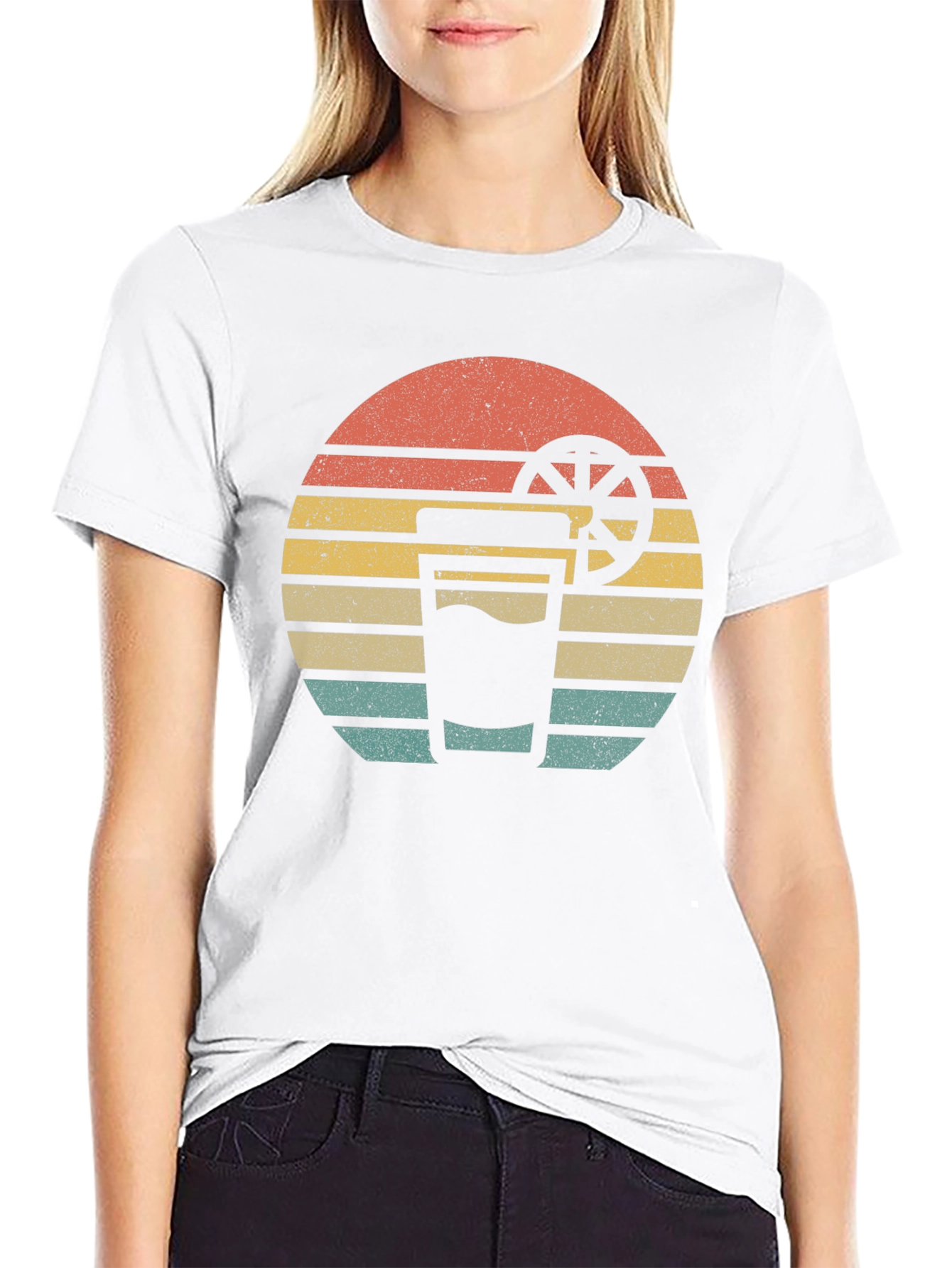 Retro Sunset Drink T-Shirt