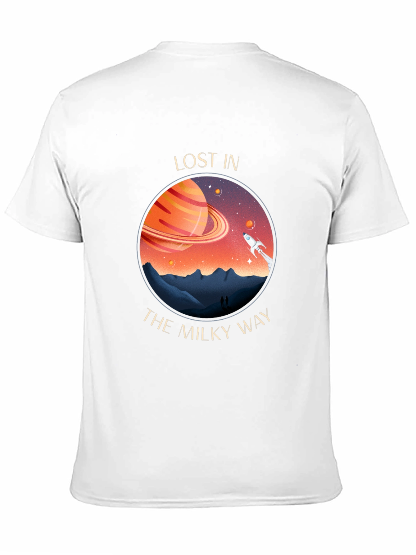 Lost in The Milky Way Black Graphic T-Shirt