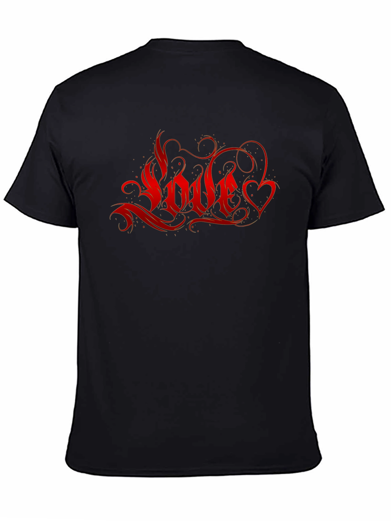 Love Graphic Print Black T-Shirt