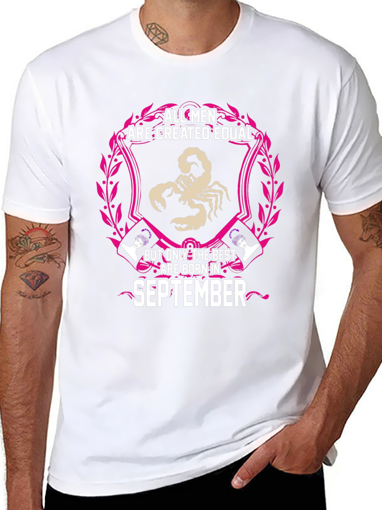 September Birthday Zodiac Scorpion Mens T-Shirt