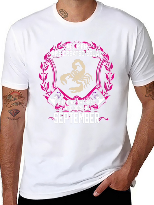 September Birthday Zodiac Scorpion Mens T-Shirt