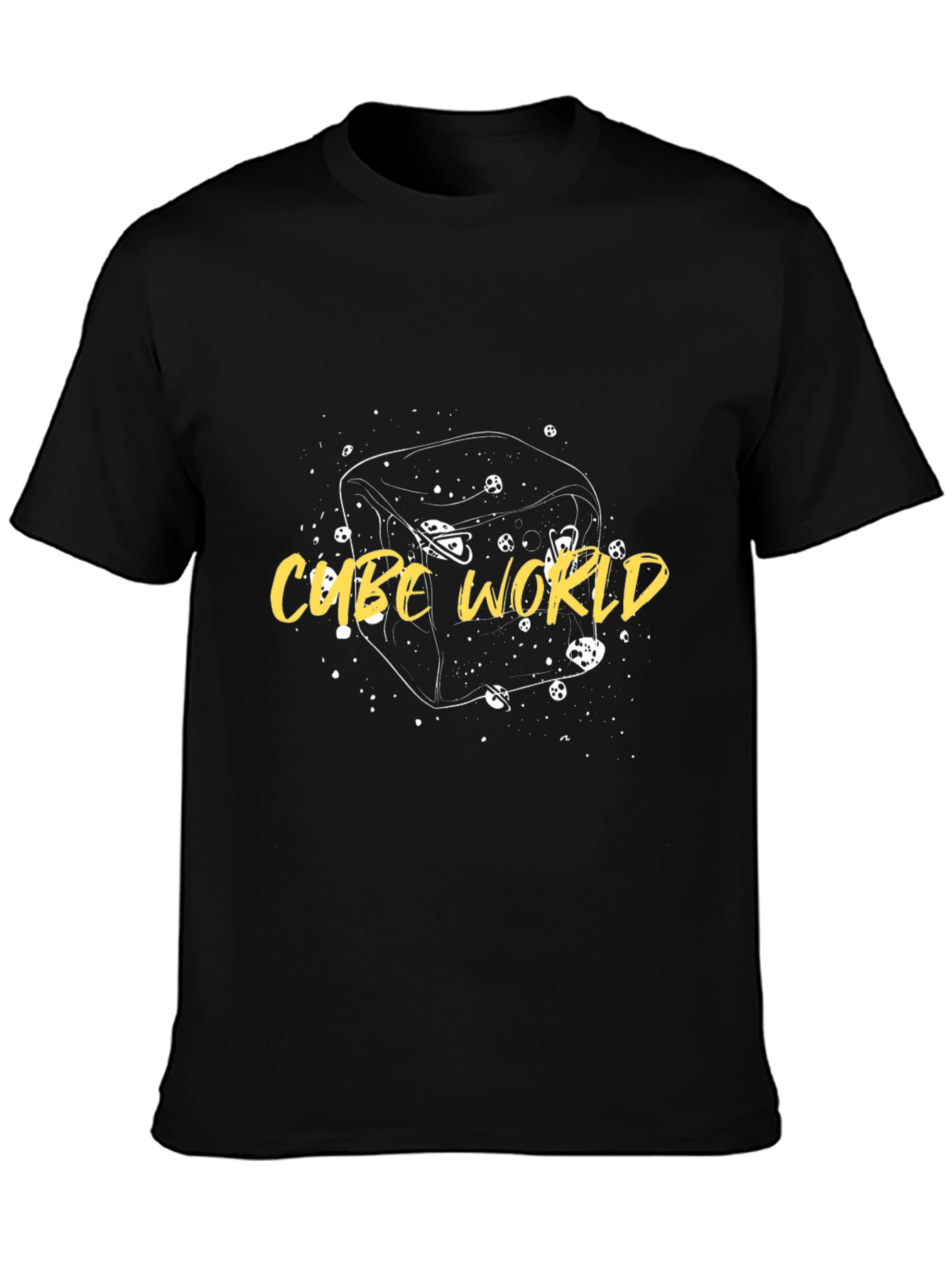 Cube World Black Graphic T-Shirt