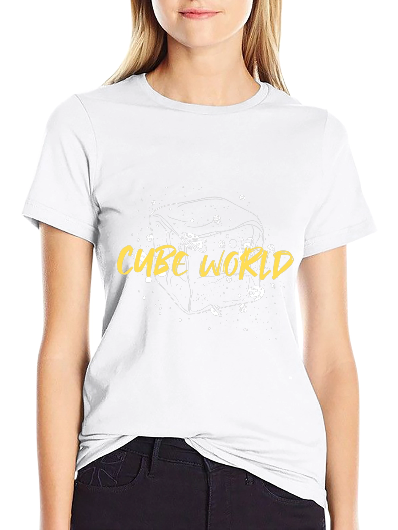 Cube World Black Graphic T-Shirt