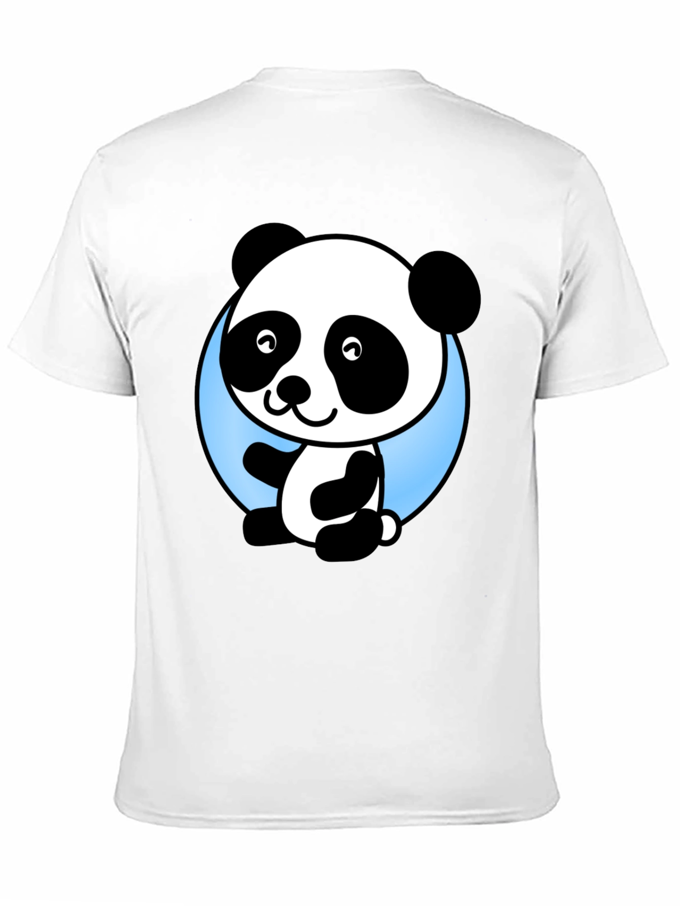 Cute Panda Bear Graphic Black T-Shirt