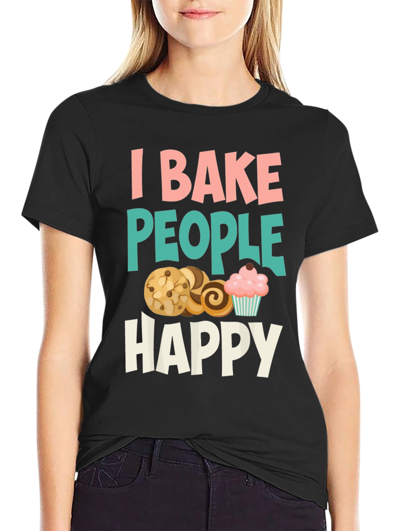 I Bake People Happy Graphic Tee