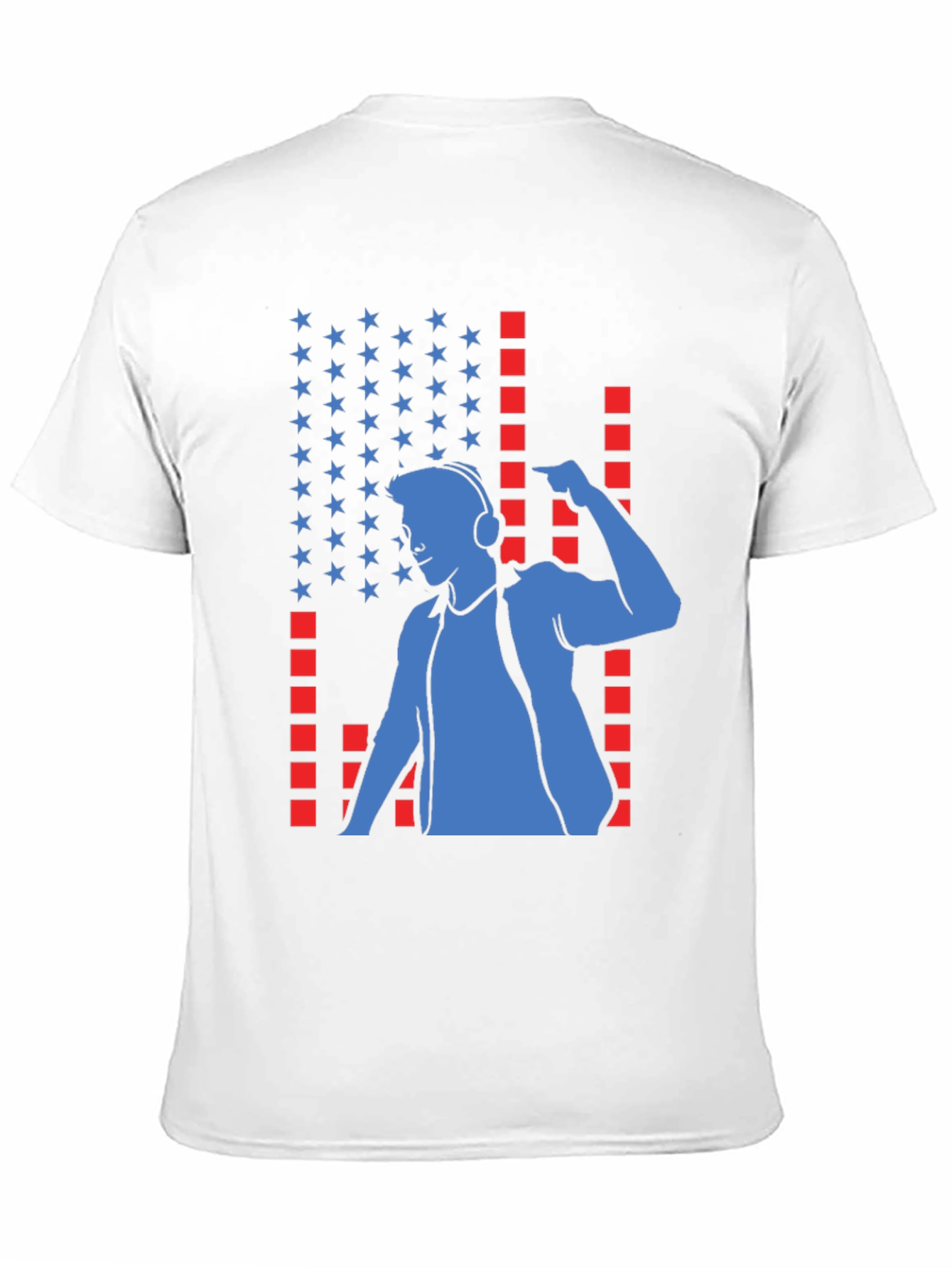 DJ American Flag Black T-Shirt