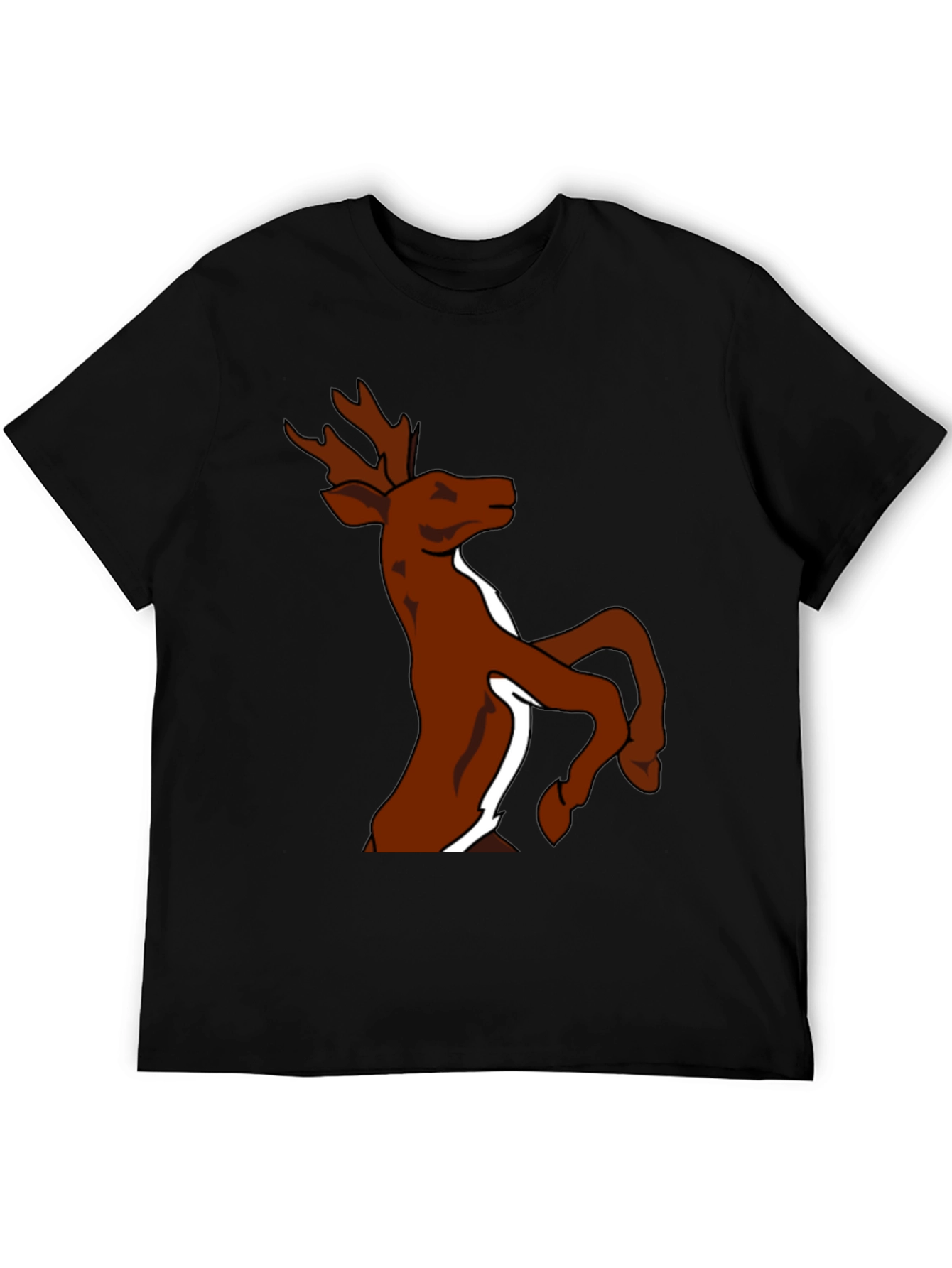 Black Deer Graphic Tee - Stylish Mens Casual Wear