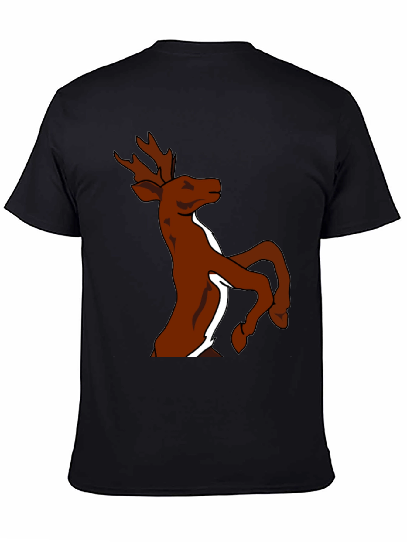 Black Deer Graphic Tee - Stylish Mens Casual Wear