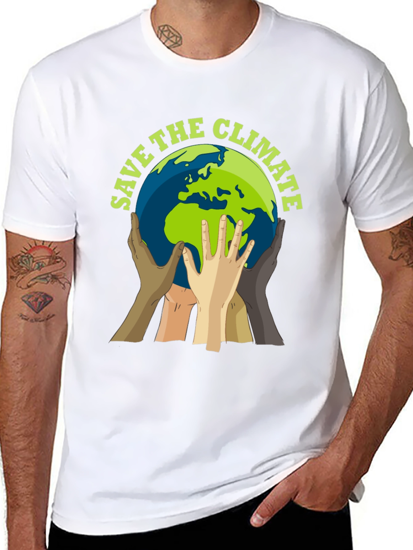 Save the Climate T-Shirt - Global Unity Design