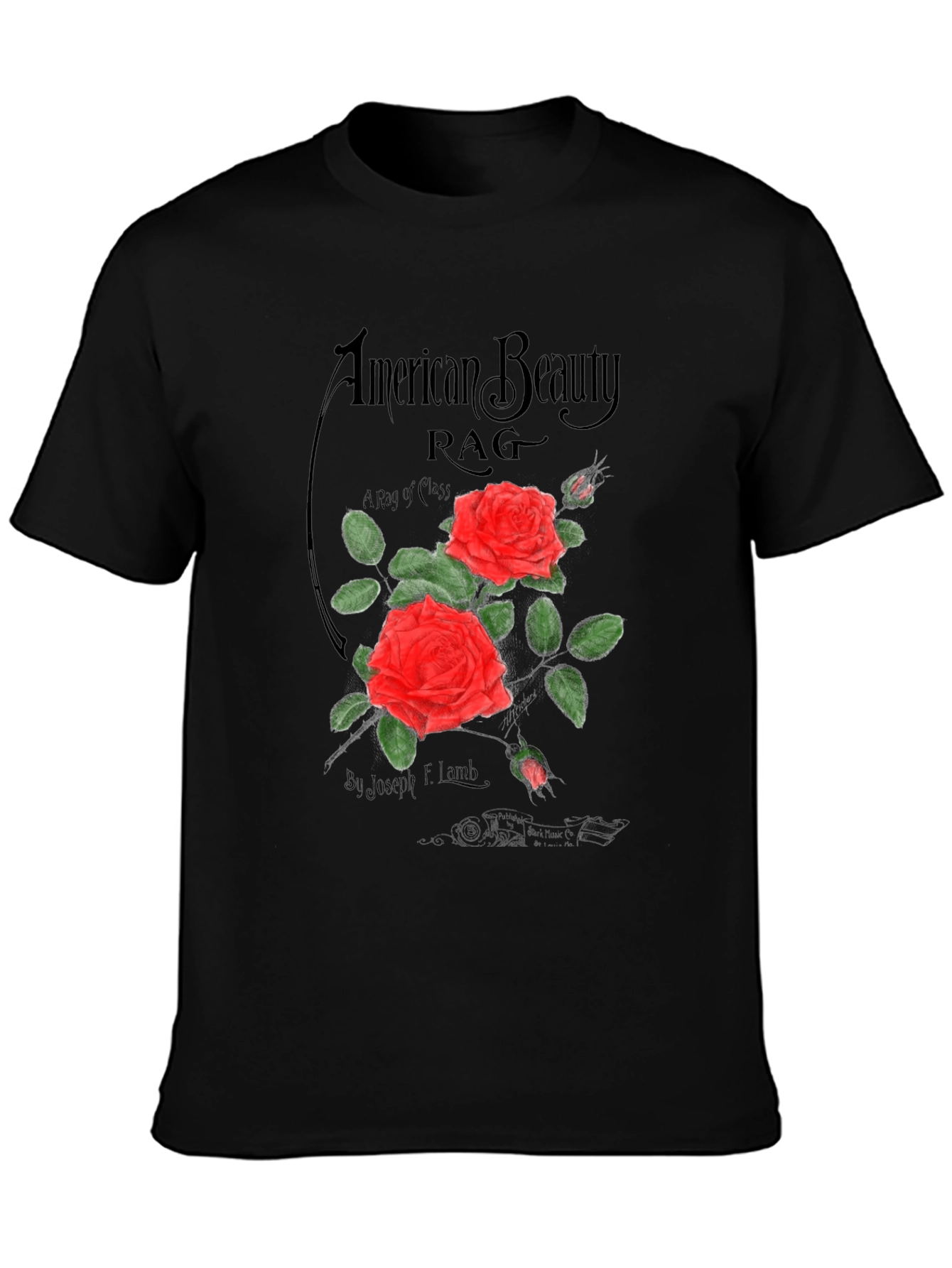 American Beauty Rag Graphic Tee - Classic Rose Design