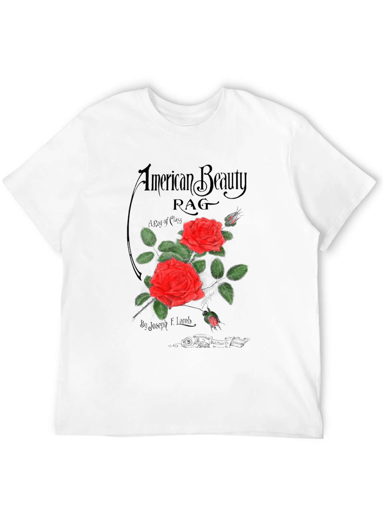 American Beauty Rag Graphic Tee - Classic Rose Design