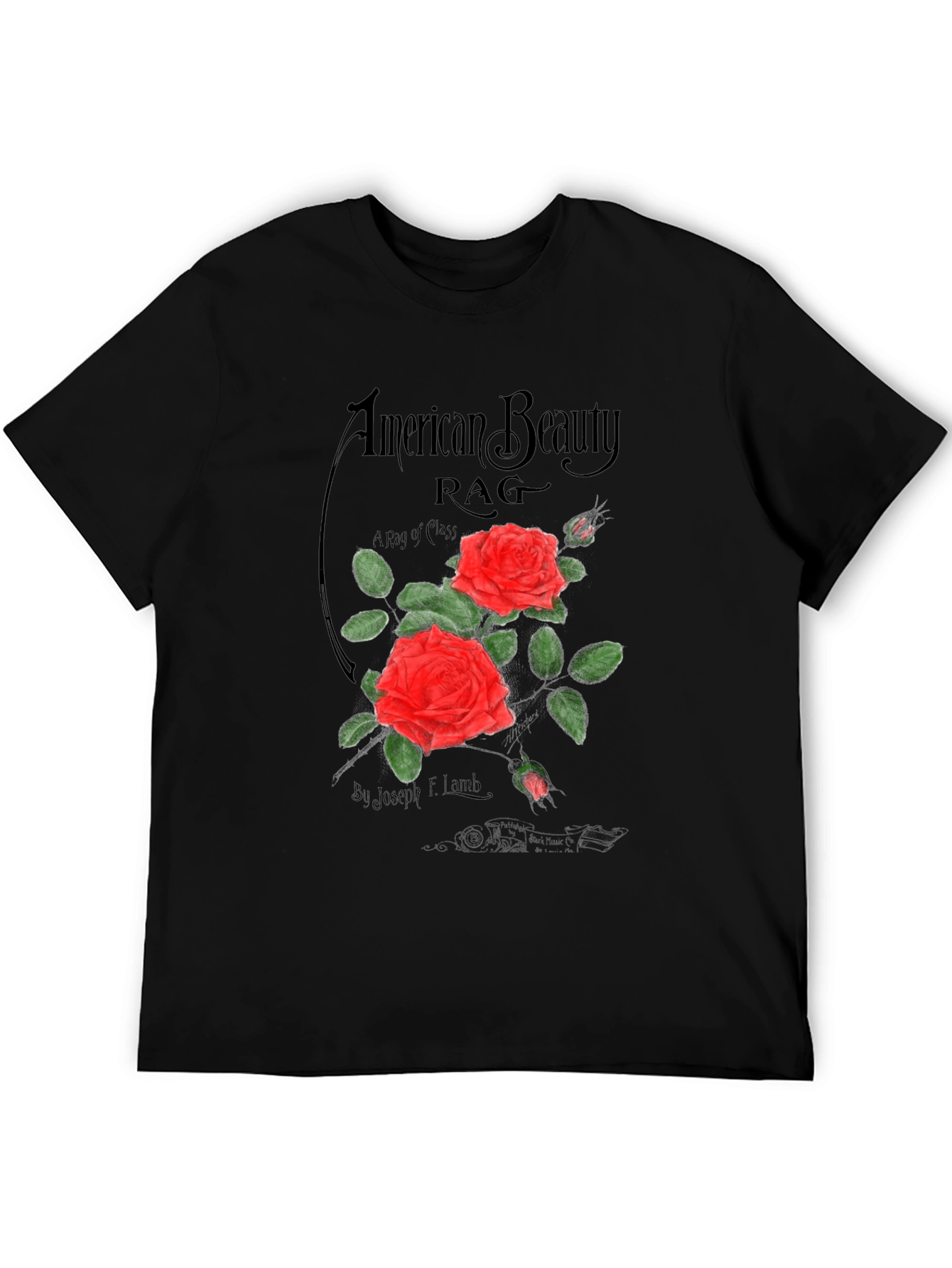 American Beauty Rag Graphic Tee - Classic Rose Design