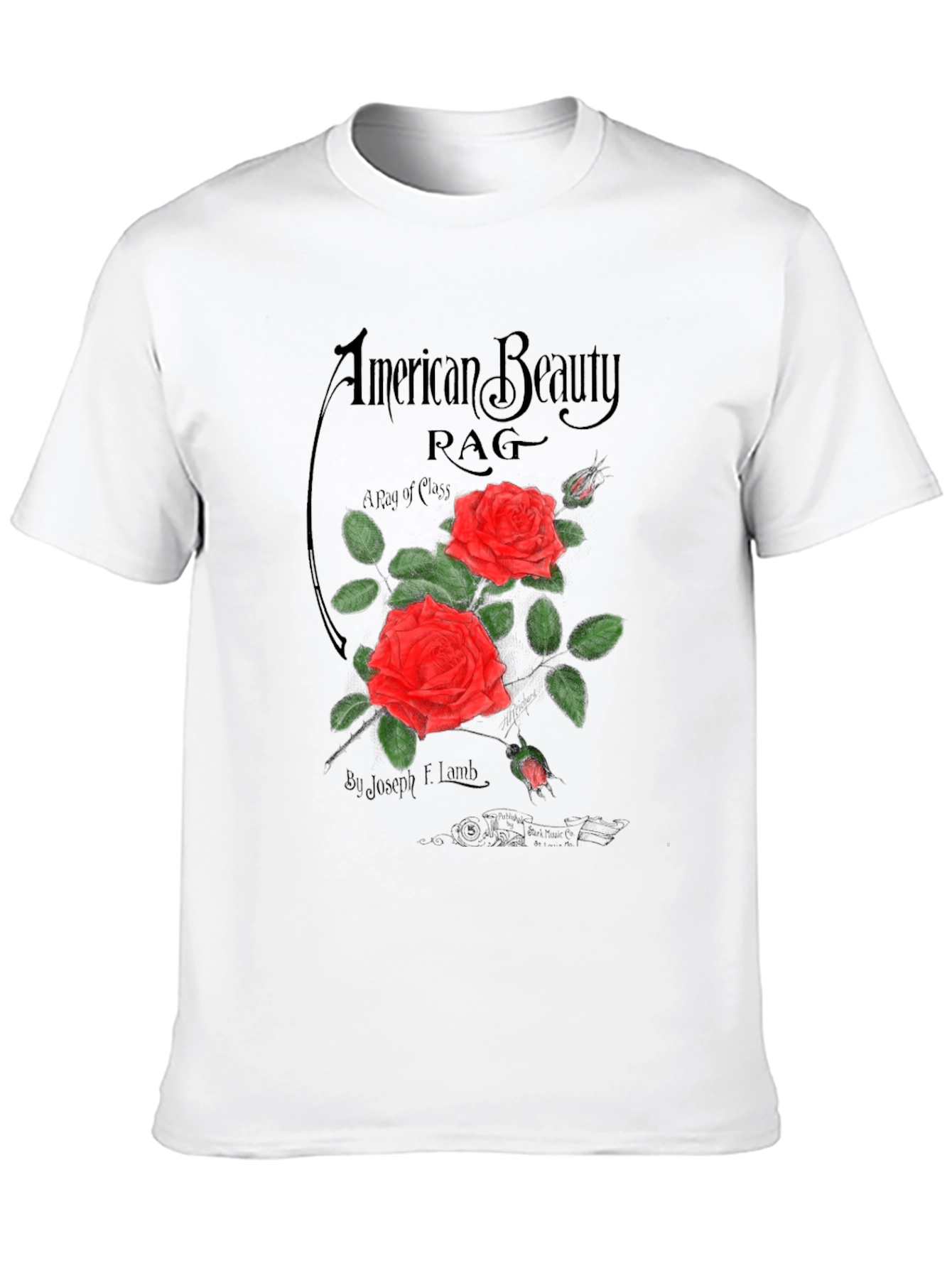 American Beauty Rag Graphic Tee - Classic Rose Design