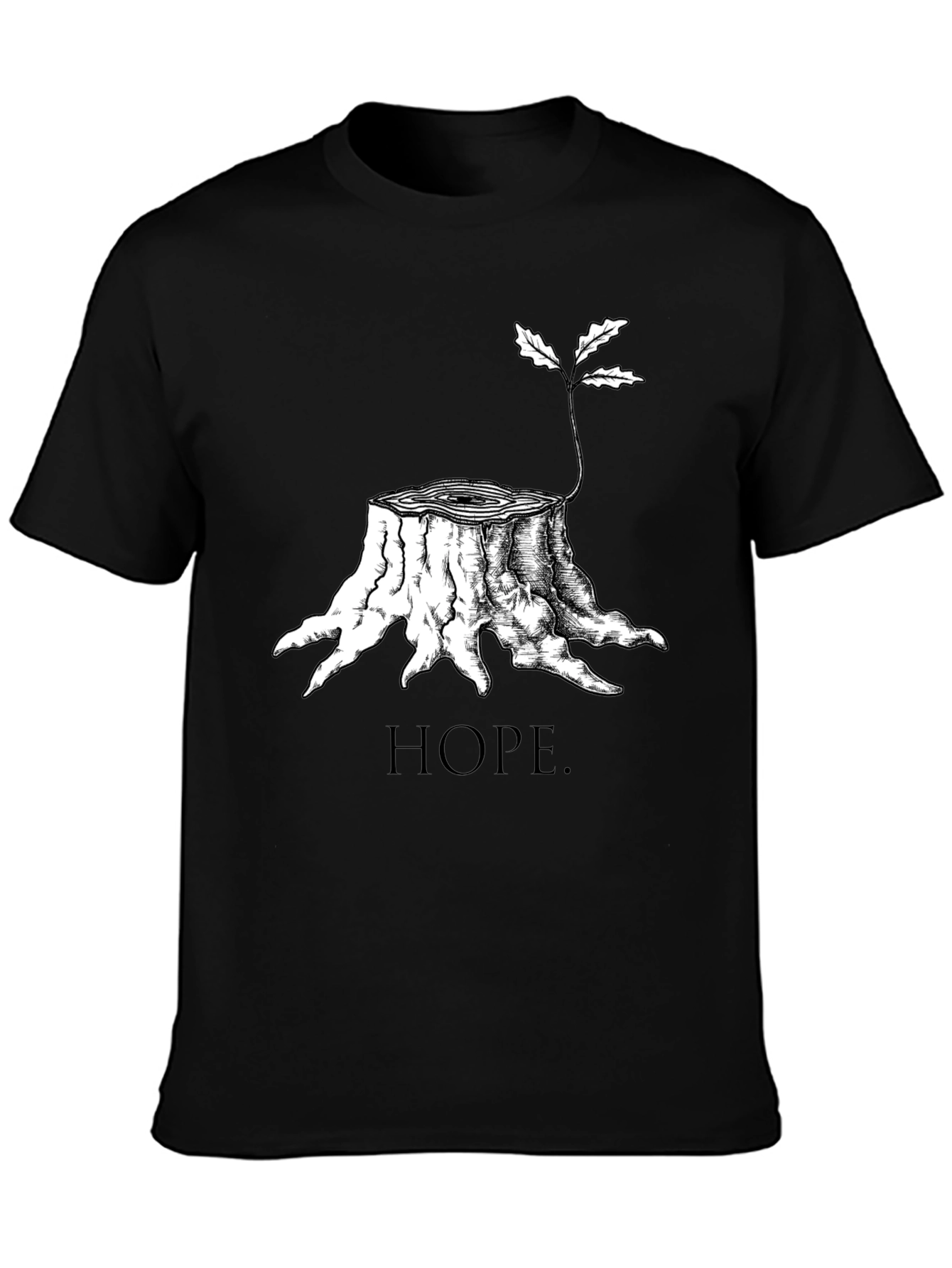 Hope Tree Stump T-Shirt - Black