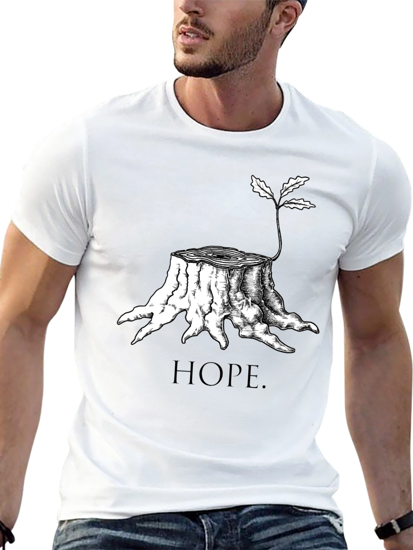 Hope Tree Stump T-Shirt - Black