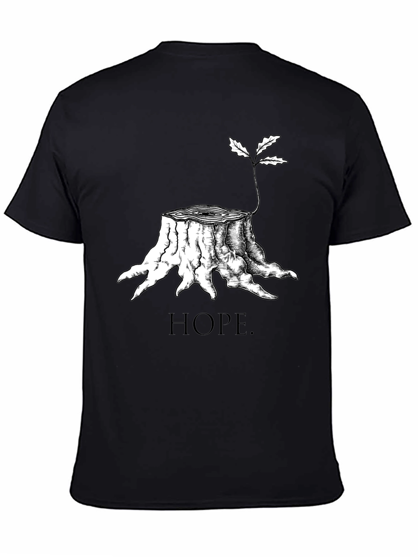 Hope Tree Stump T-Shirt - Black