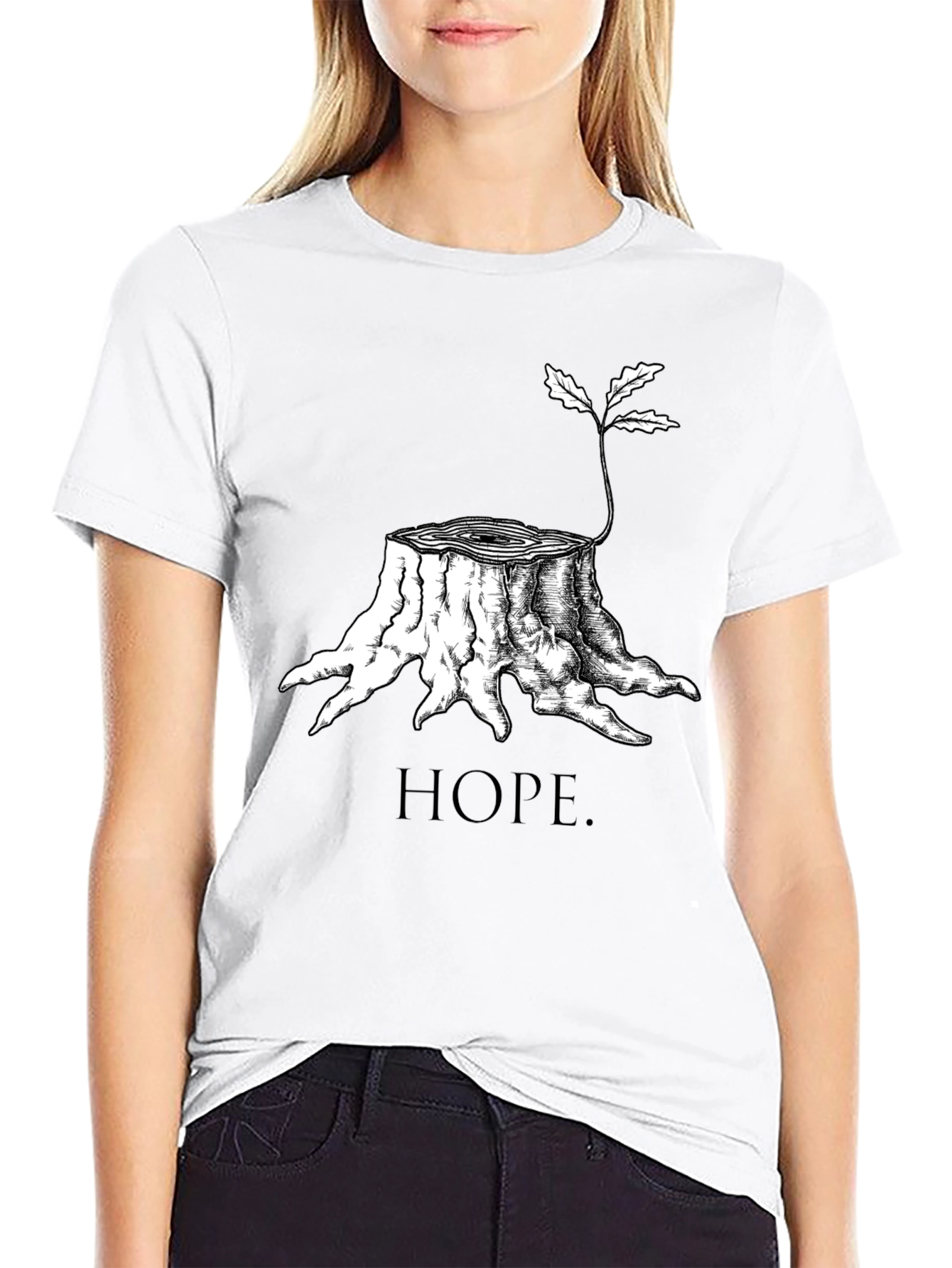 Hope Tree Stump T-Shirt - Black