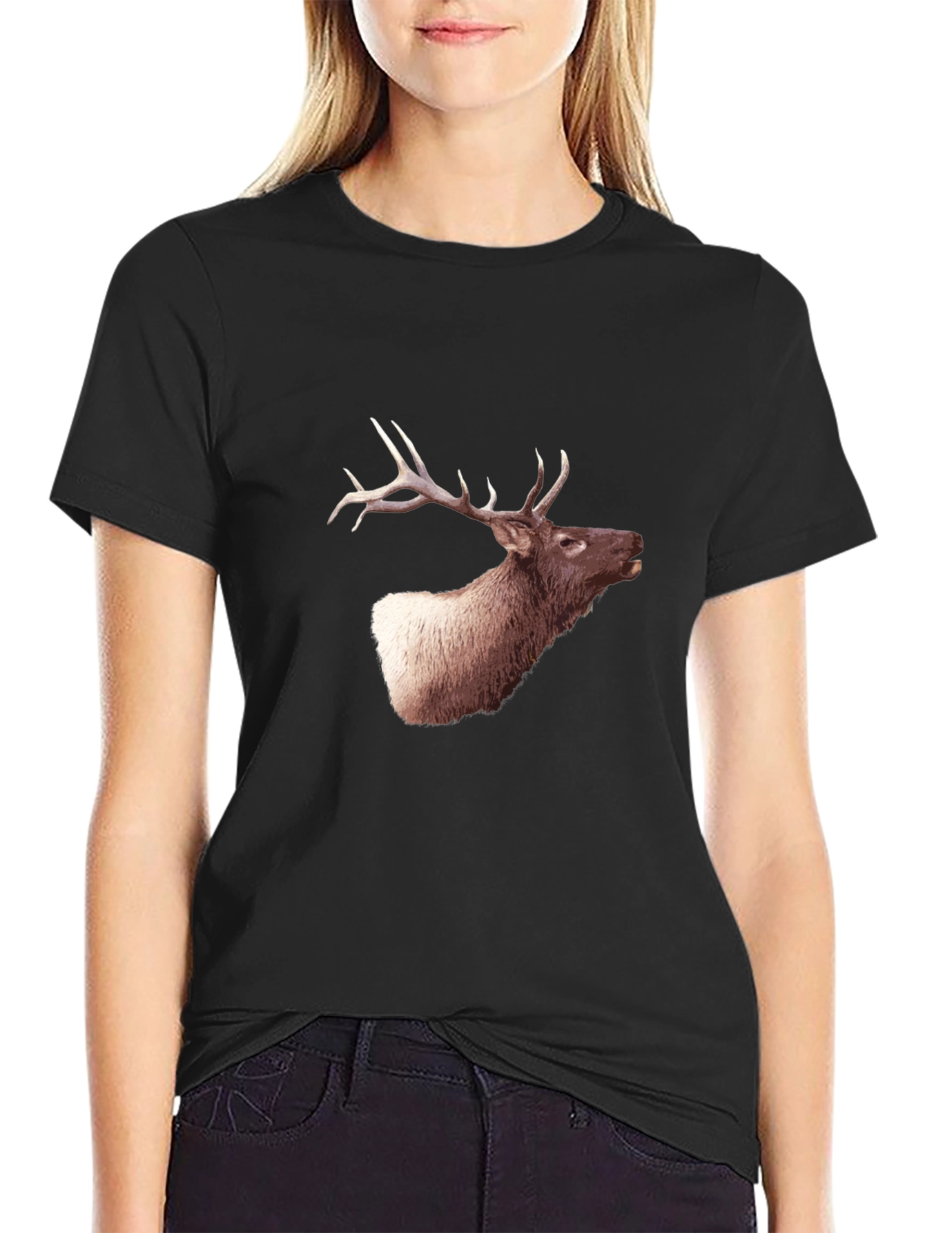 Elk Graphic Tee - Mens Black T-Shirt