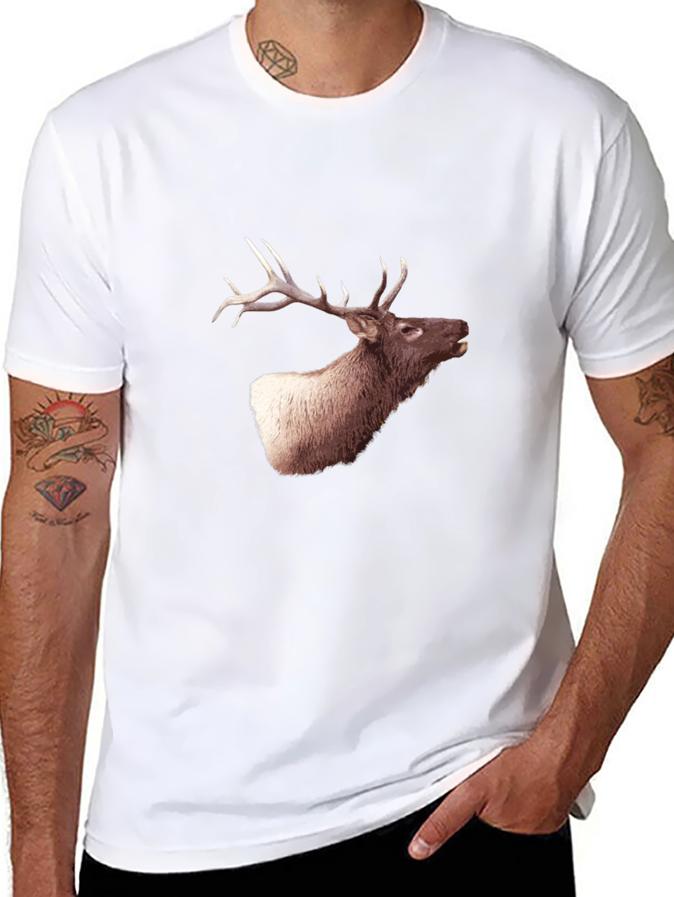 Elk Graphic Tee - Mens Black T-Shirt