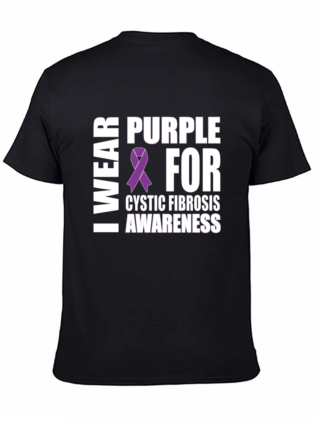 Cystic Fibrosis Awareness Purple Ribbon T-Shirt