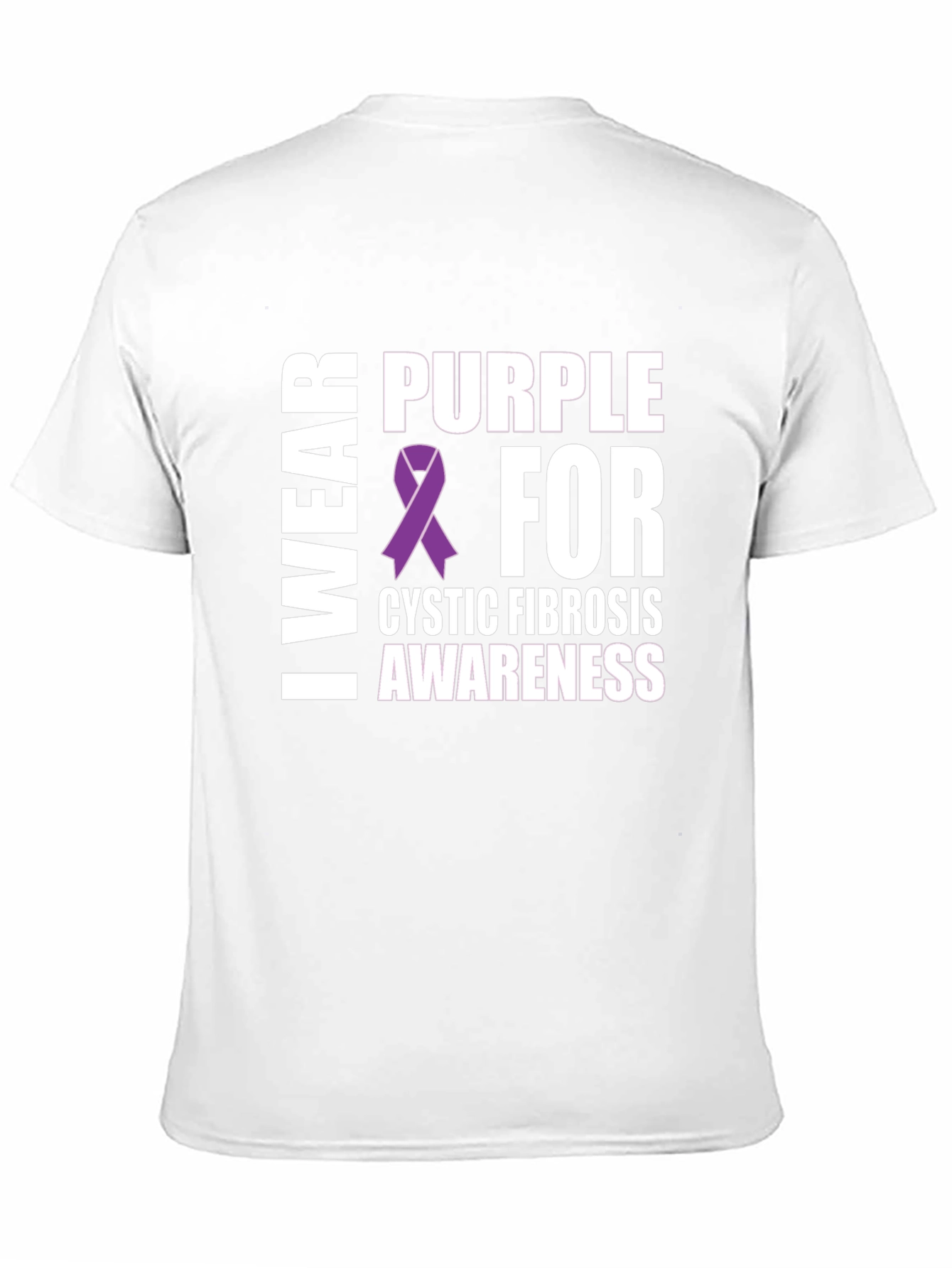 Cystic Fibrosis Awareness Purple Ribbon T-Shirt