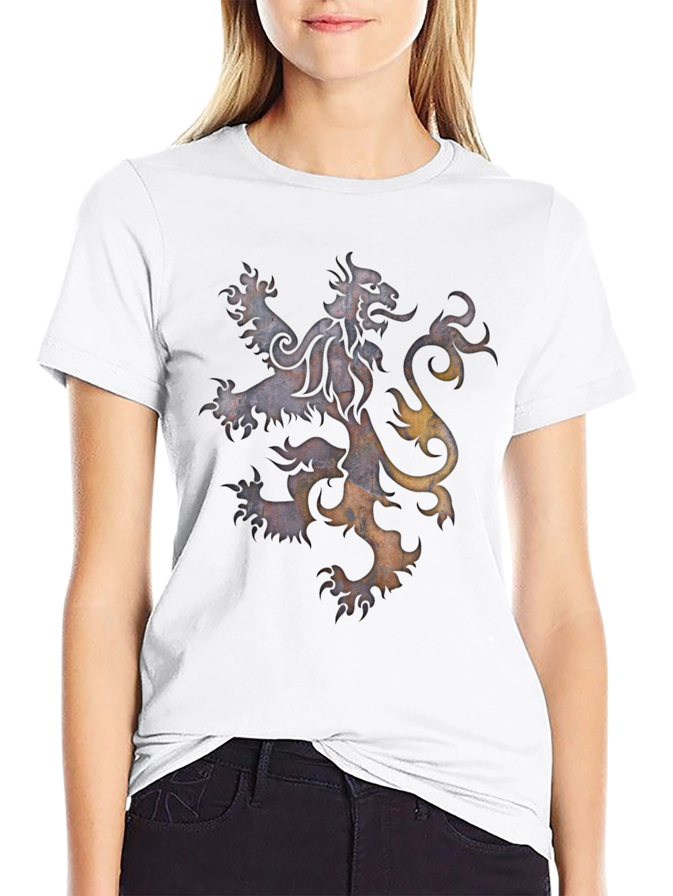 Lion Crest Graphic T-Shirt - Mens Black Tee