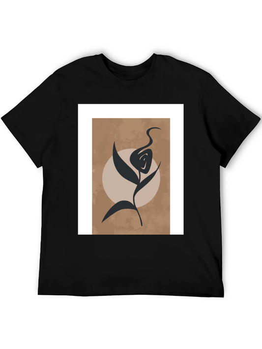 Abstract Floral Graphic Tee - Modern Art Shirt